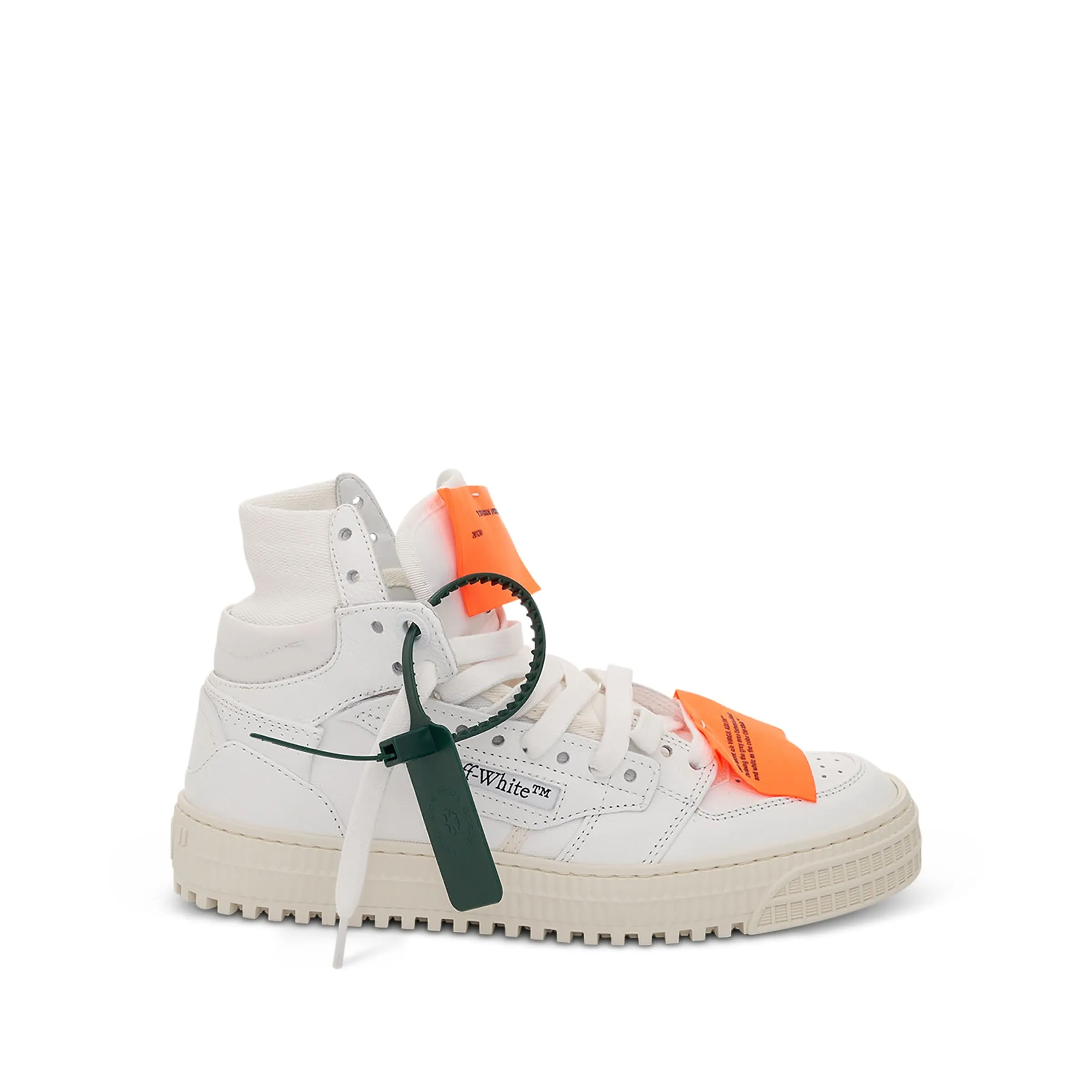 3.0 Off Court Leather Sneakers in White/Orange