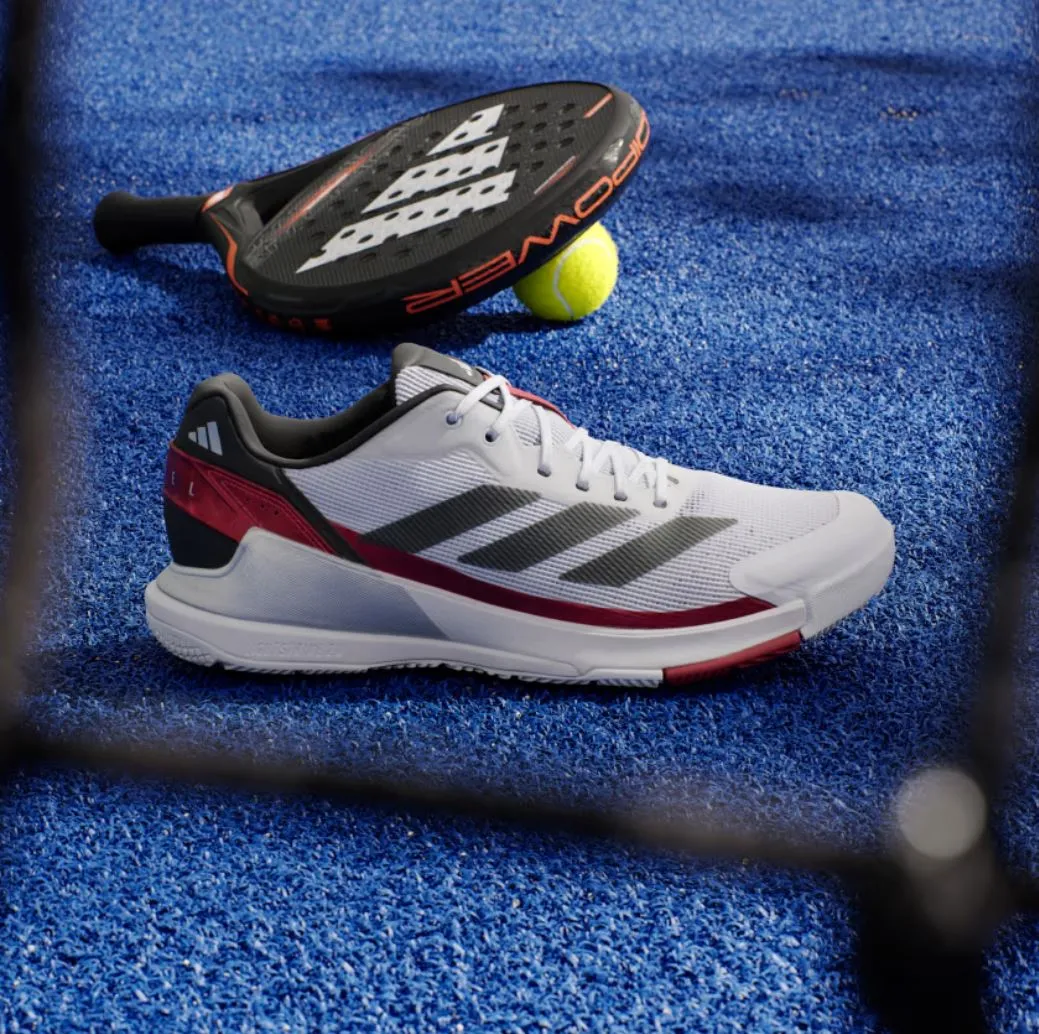 Adidas Crazyquick LS Padel Shoes (Cloud White/Core Black/Lucid Red)