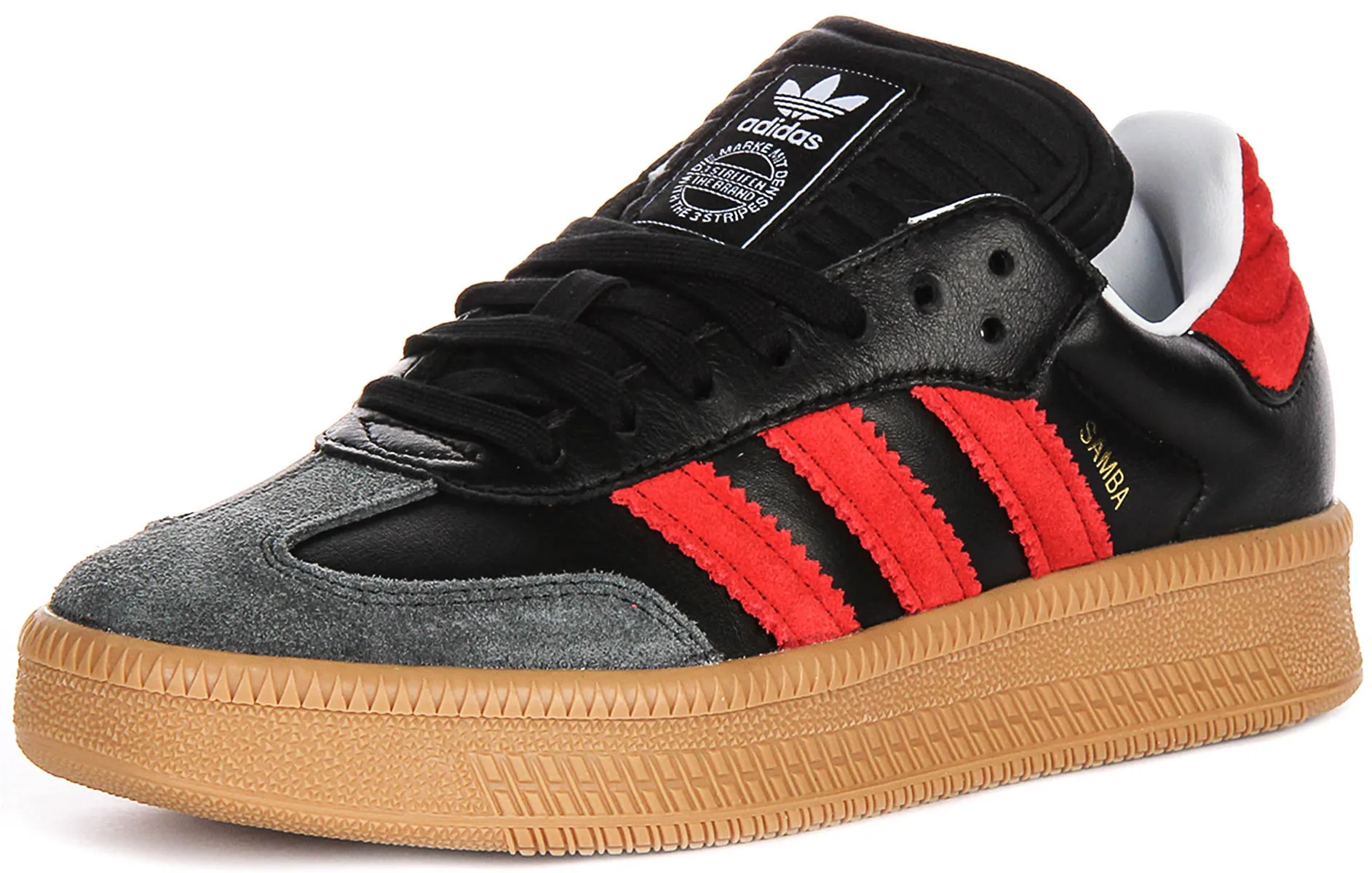 Adidas Samba XLG J In Black Red For Youth