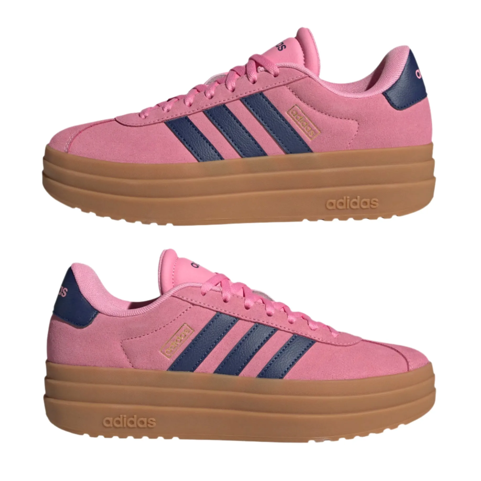 Adidas Womens Trainer VL Court Bold Pink/Dark Blue/Gold