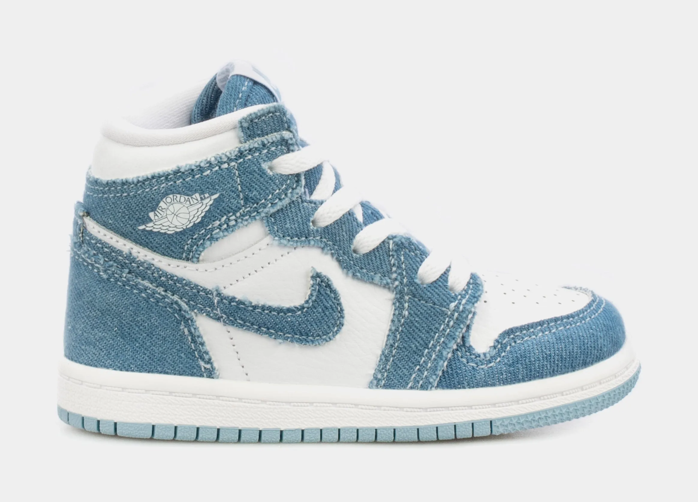 Air Jordan 1 High OG Denim Infant Toddler Lifestyle Shoes (Blue)