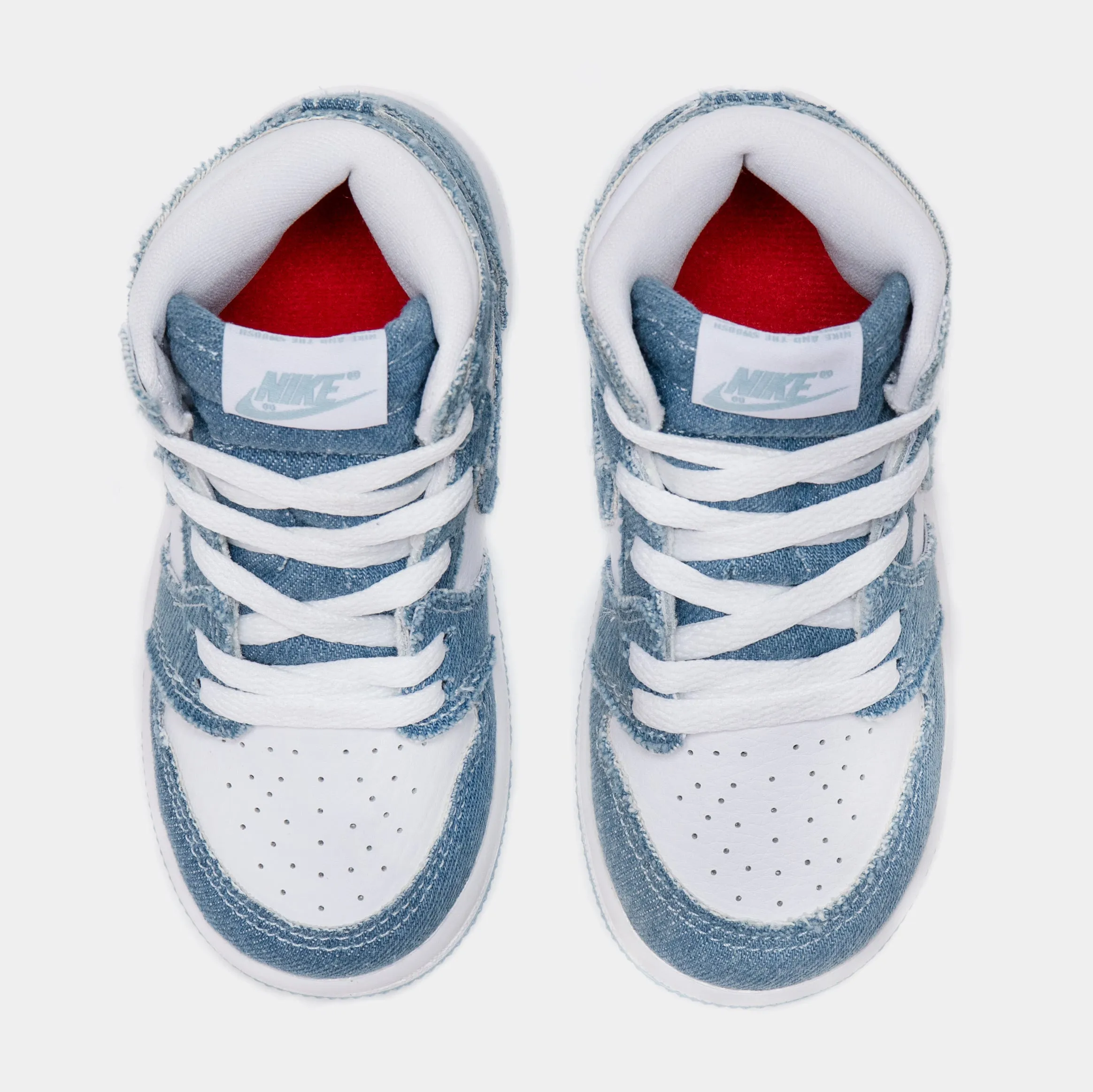 Air Jordan 1 High OG Denim Infant Toddler Lifestyle Shoes (Blue)