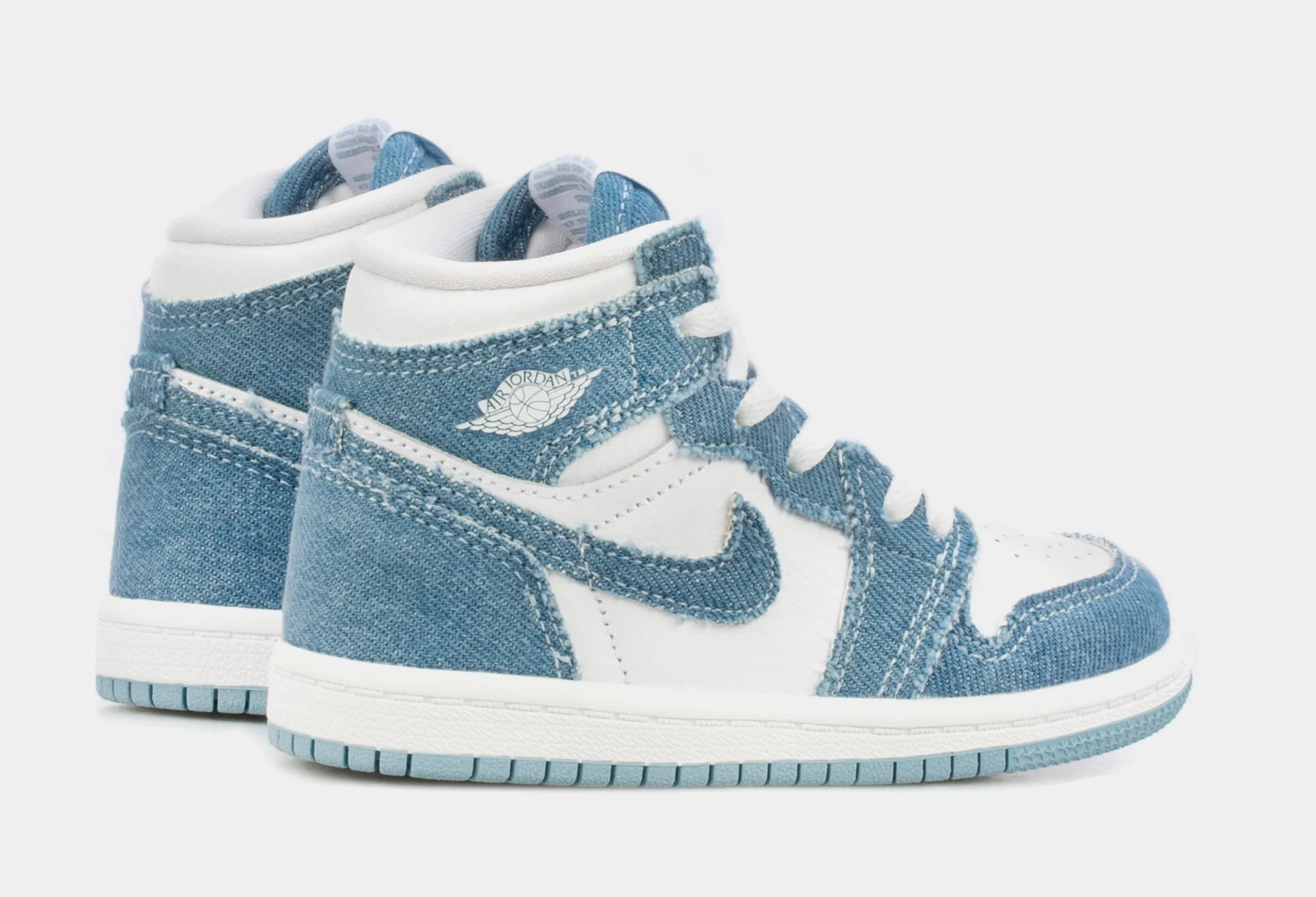 Air Jordan 1 High OG Denim Infant Toddler Lifestyle Shoes (Blue)