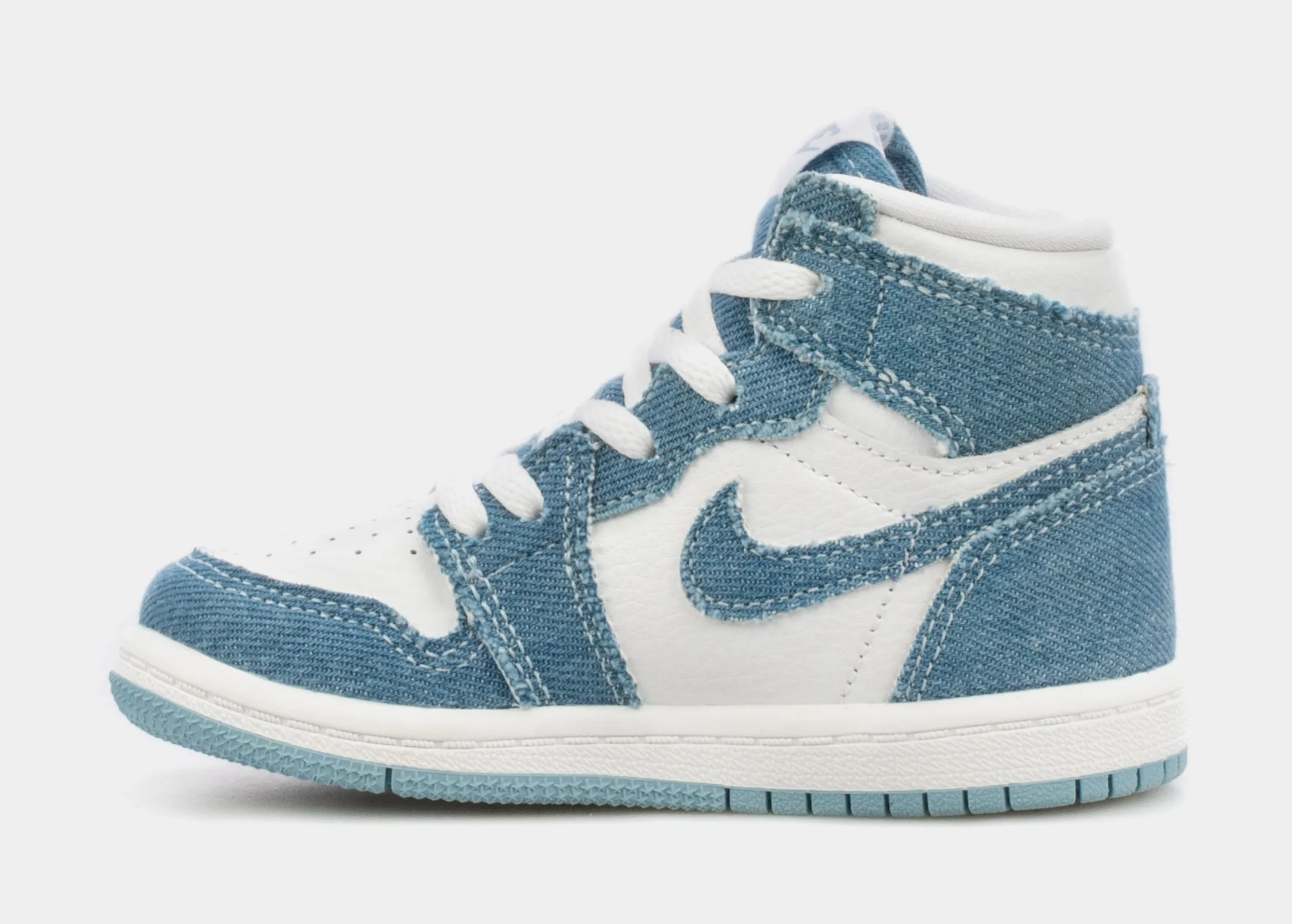 Air Jordan 1 High OG Denim Infant Toddler Lifestyle Shoes (Blue)