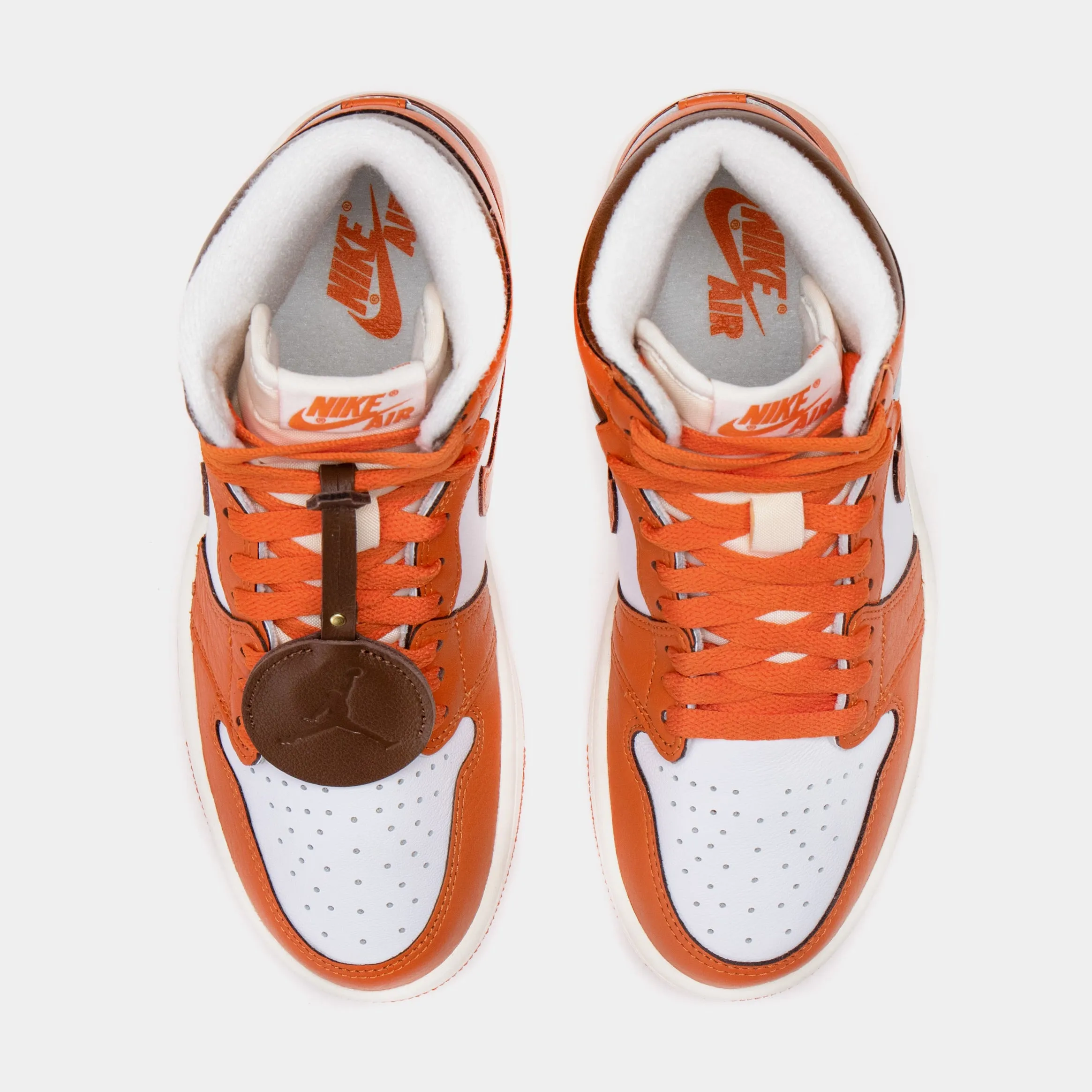 Air Jordan 1 Retro High OG Starfish Womens Lifestyle Shoes (White/Orange)