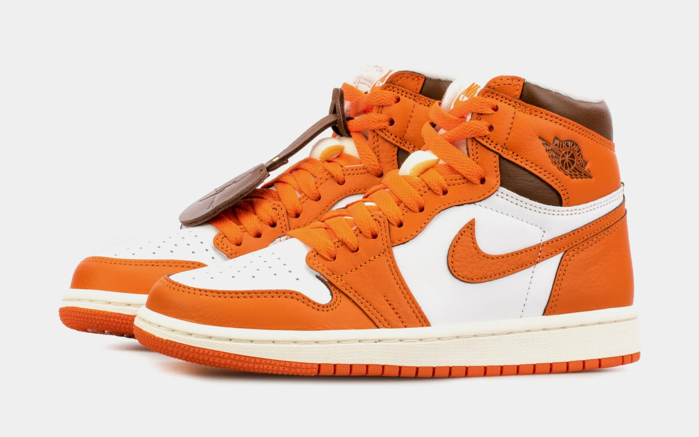 Air Jordan 1 Retro High OG Starfish Womens Lifestyle Shoes (White/Orange)