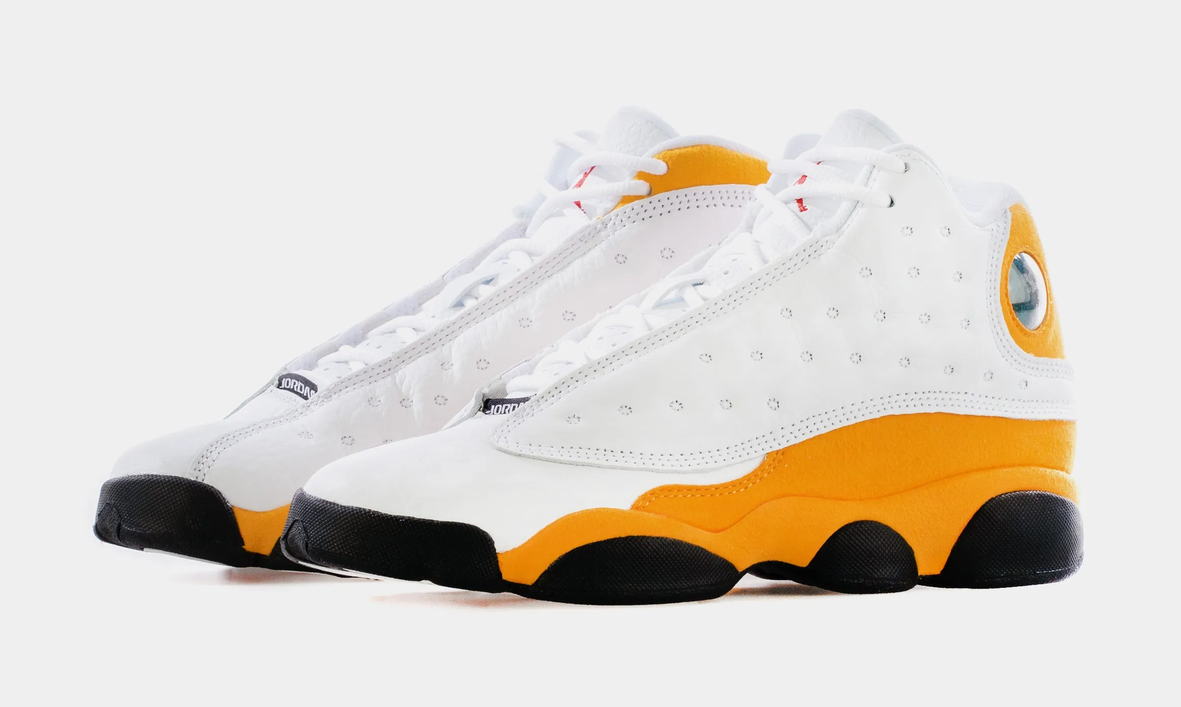 Air Jordan 13 Retro Del Sol Grade School Lifestyle Shoes (White/Yellow)