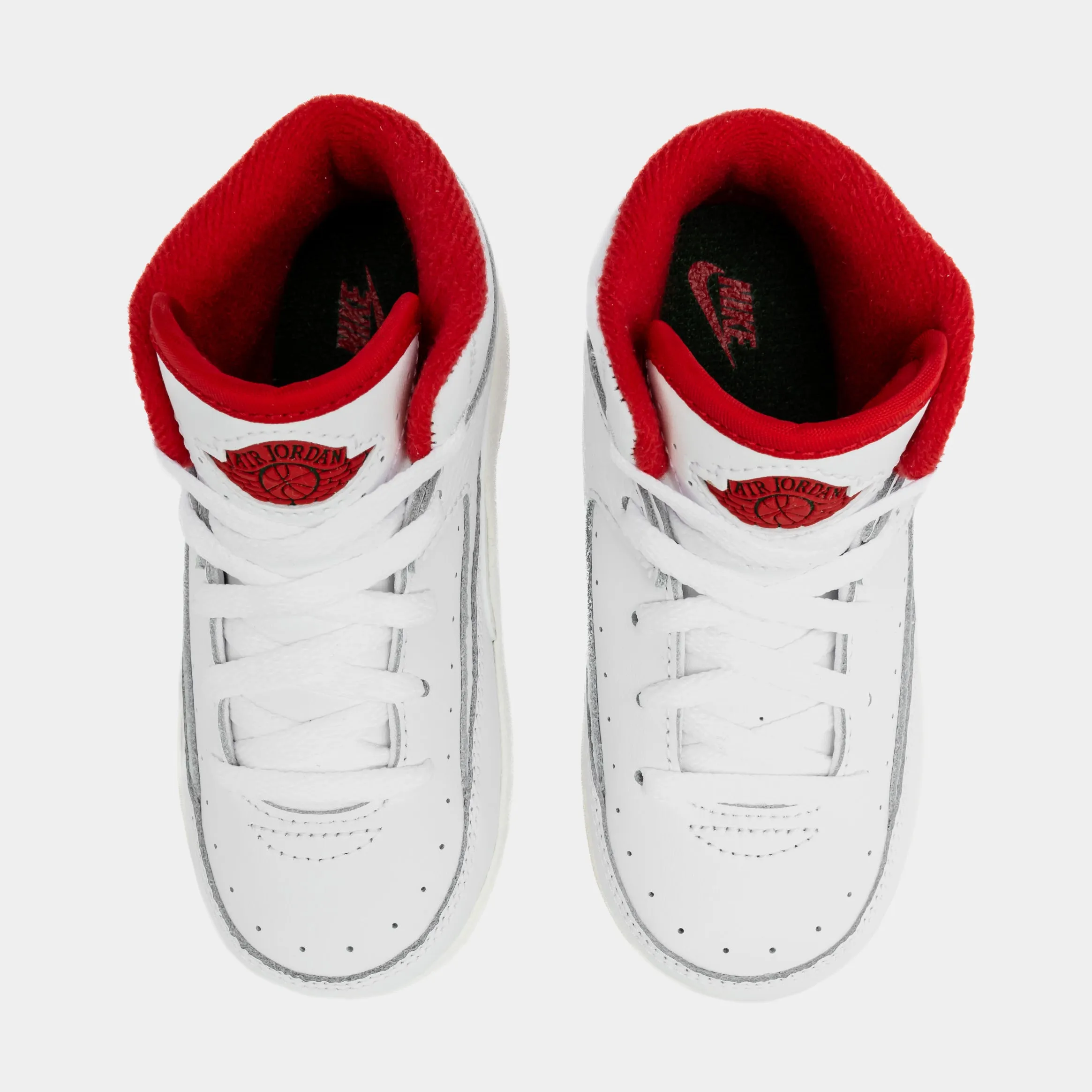 Air Jordan 2 Retro Italy Infant Toddler Lifestyle Shoes (White/Red) Free Shipping