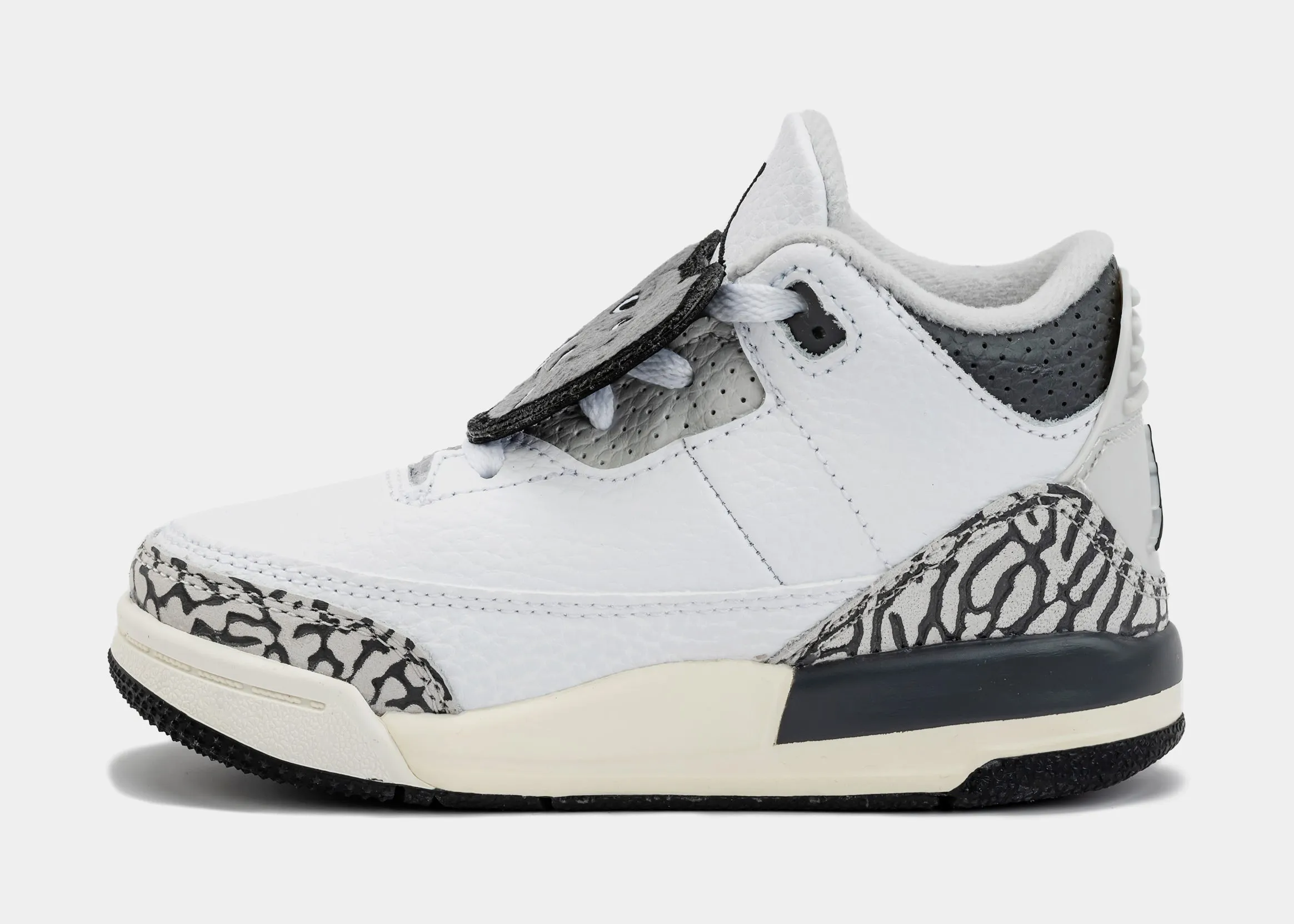 Air Jordan 3 Retro Hide N’ Sneak Infant Toddler Lifestyle Shoes (White/Black)