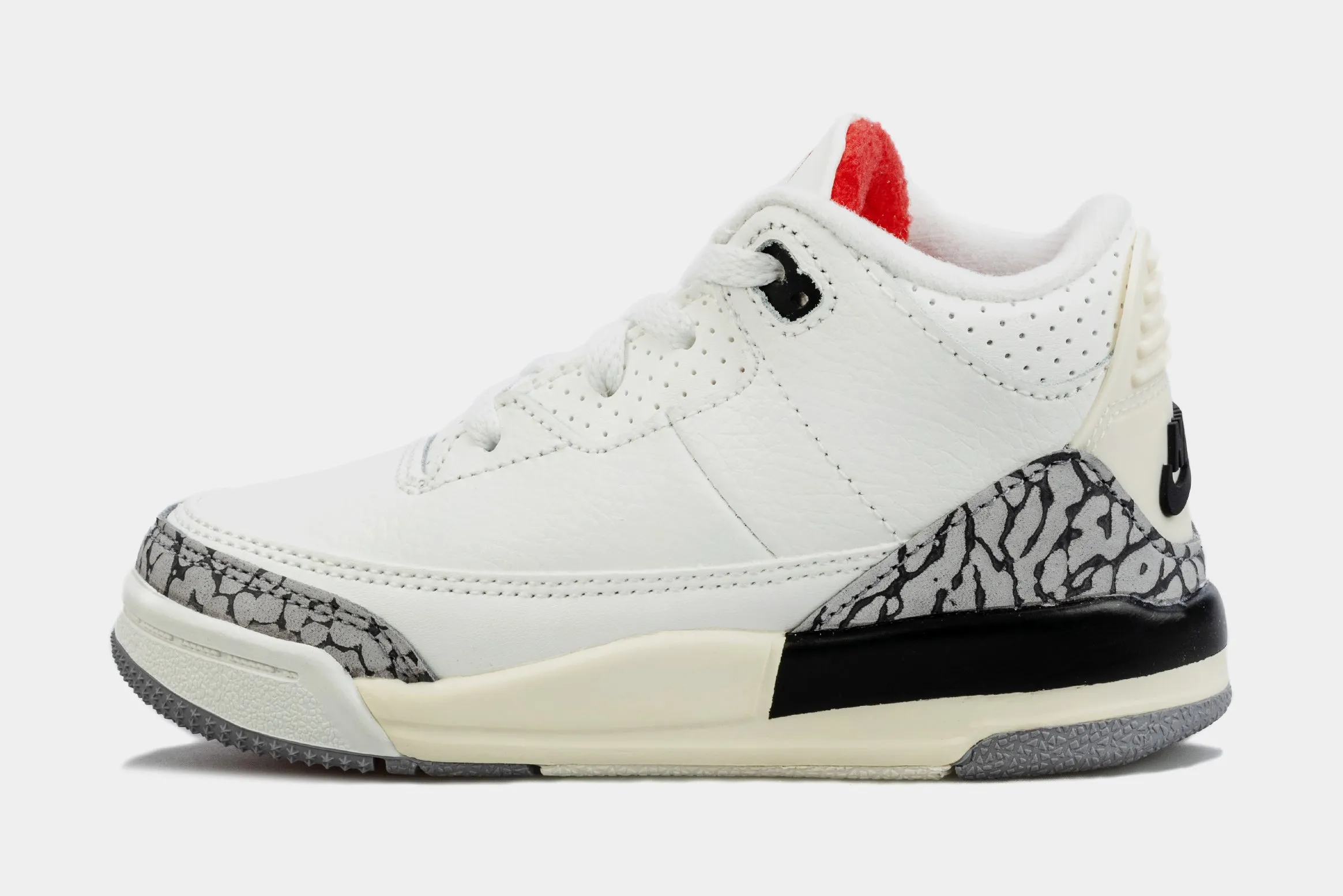 Air Jordan 3 Retro White Cement Reimagined Infant Toddler Lifestyle Shoes (White/Grey)