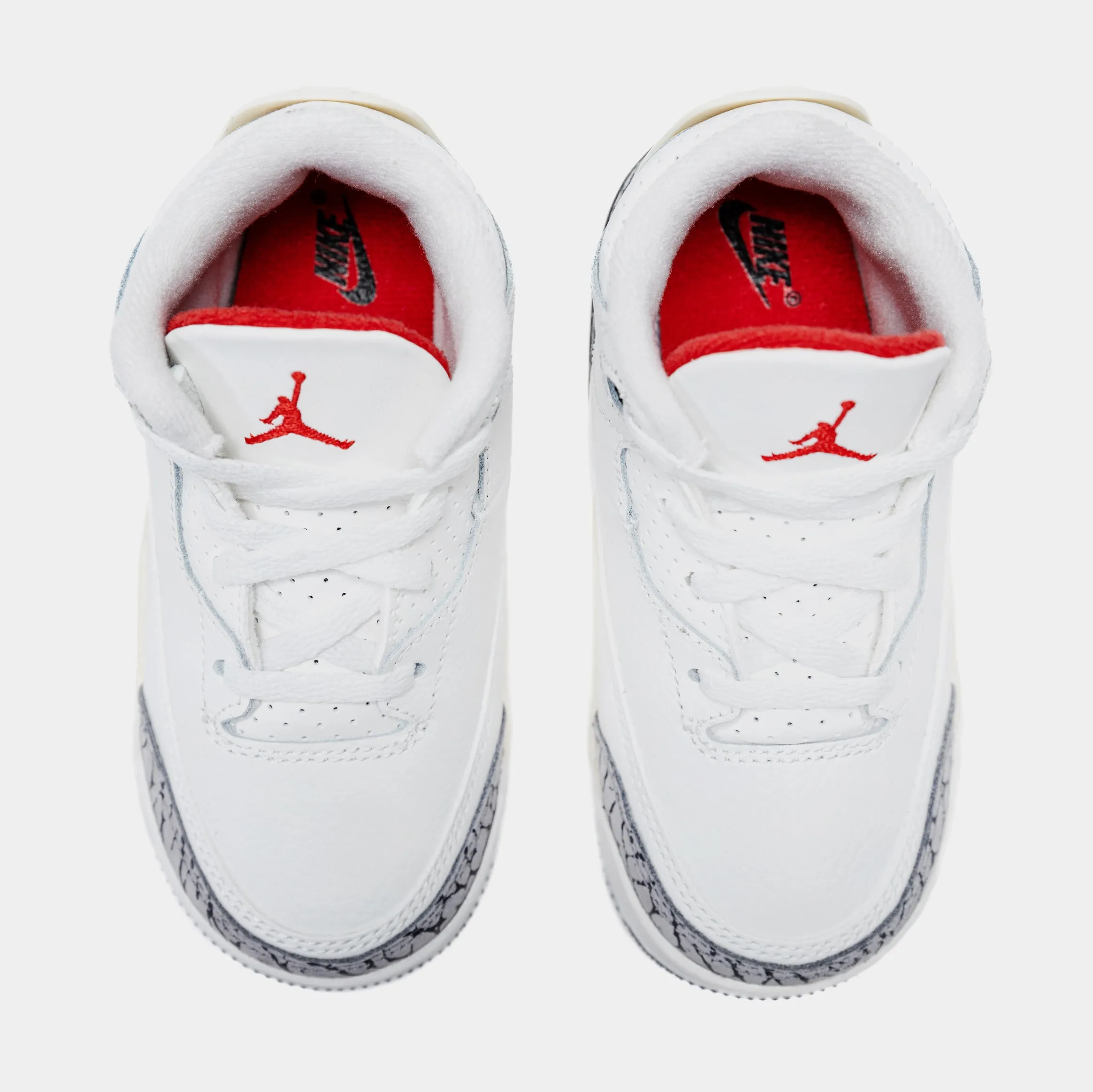 Air Jordan 3 Retro White Cement Reimagined Infant Toddler Lifestyle Shoes (White/Grey)