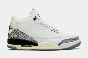 Air Jordan 3 Retro White Cement Reimagined  Mens Lifestyle Shoes (White/Grey) Limit One Per Customer