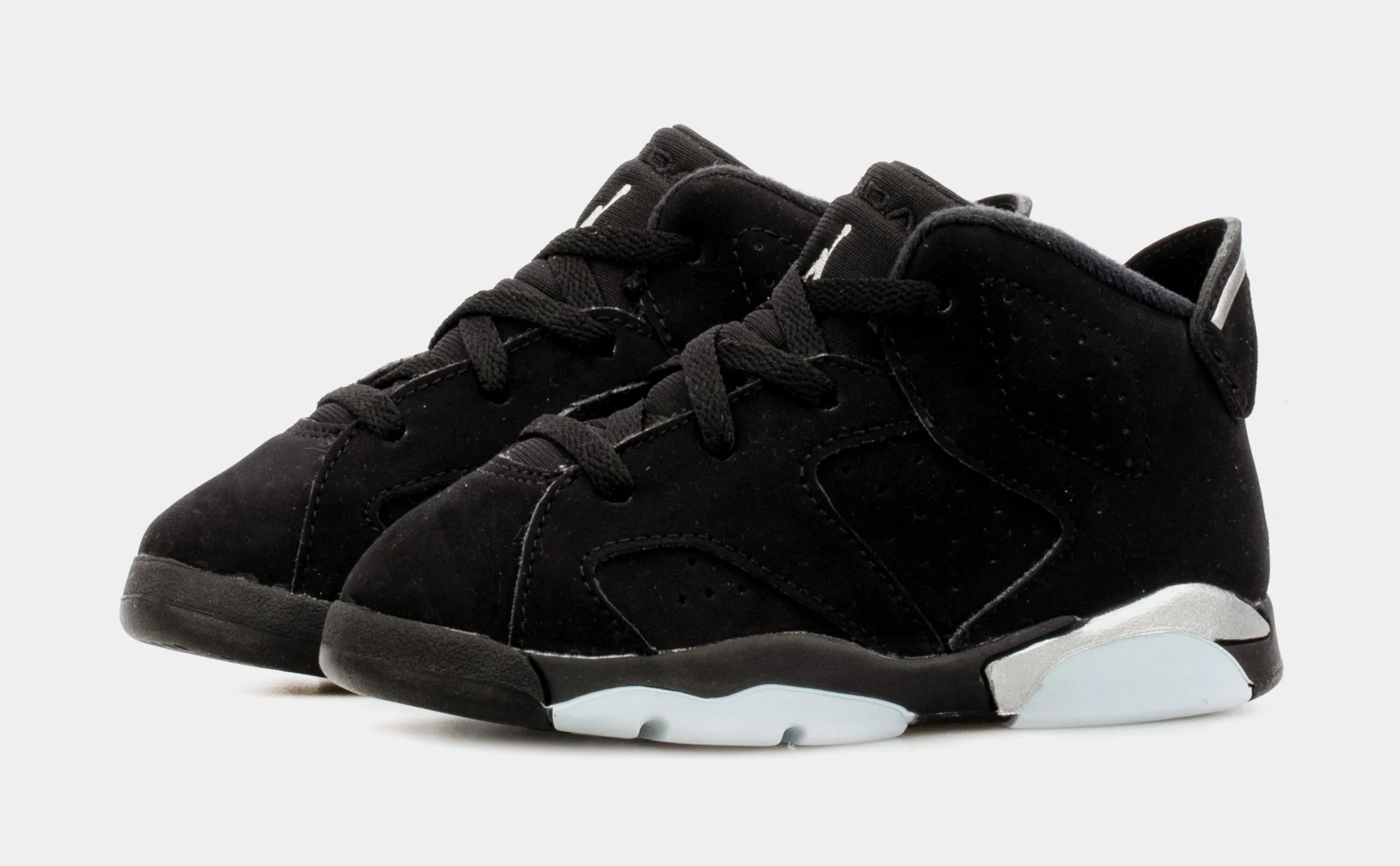 Air Jordan 6 Black Metallic Infant Toddler Lifestyle Shoes (Black) Free Shipping