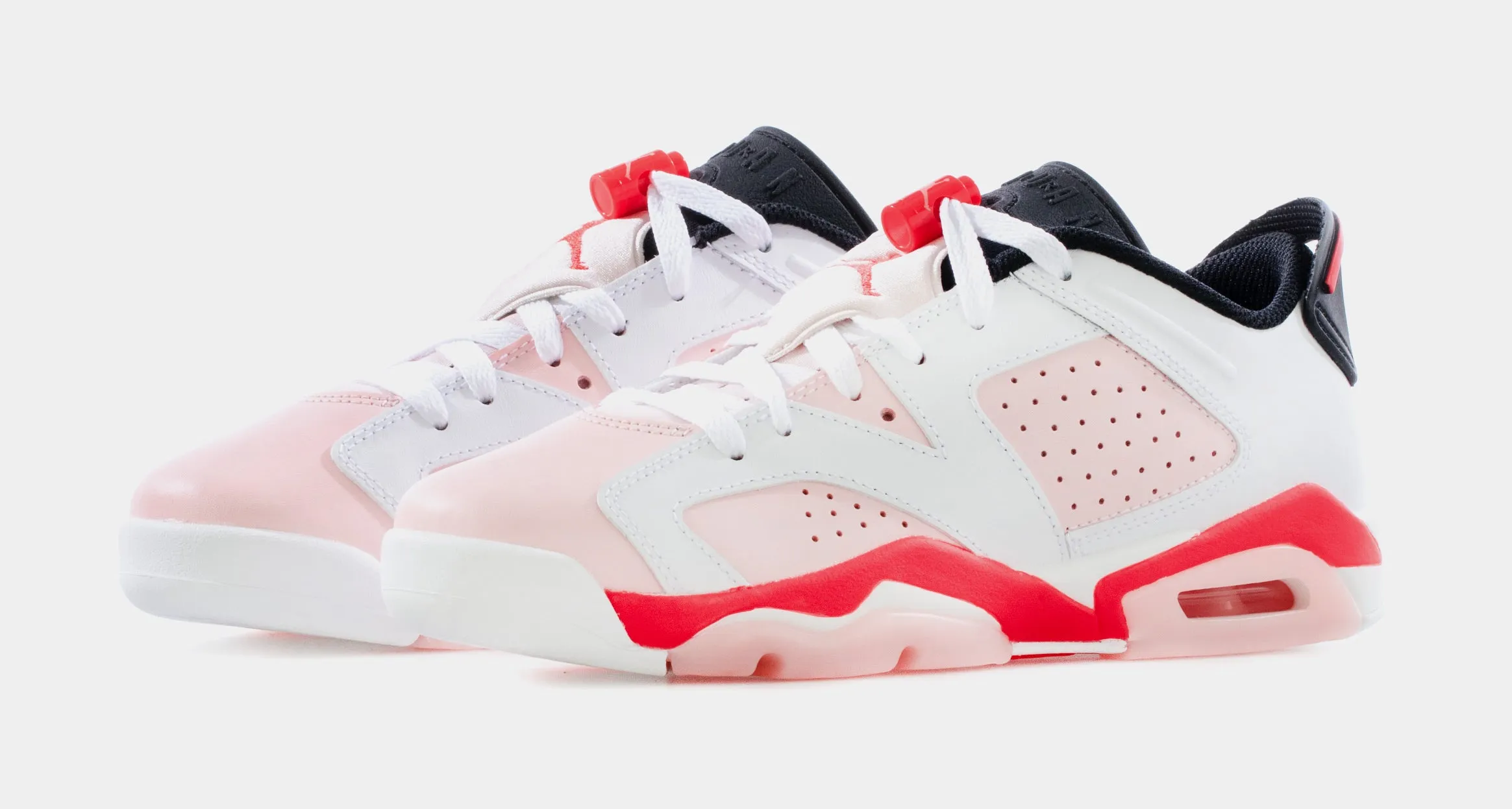 Air Jordan 6 Low Atmosphere Grade School Lifestyle Shoes (White/Pink) Free Shipping