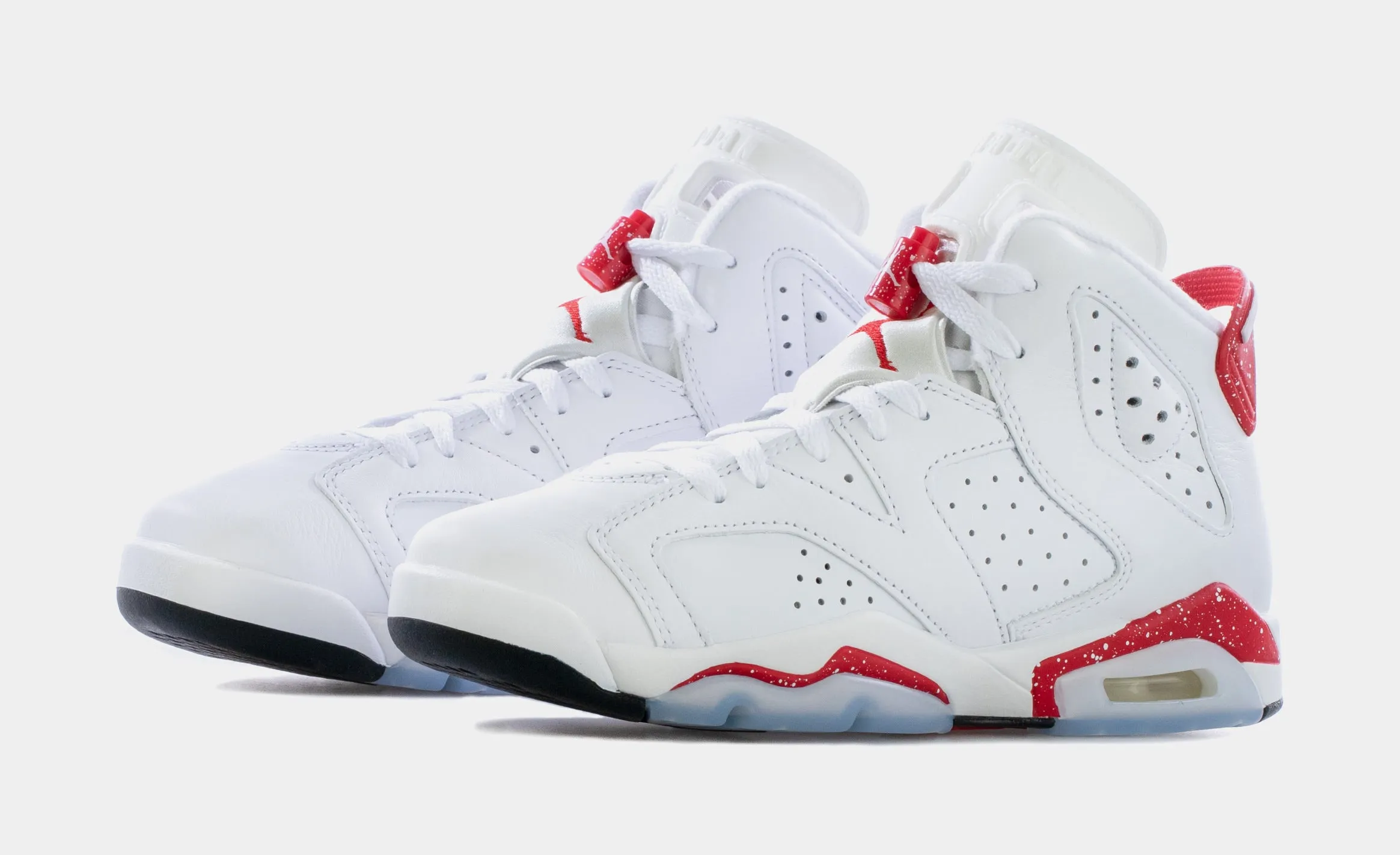 Air Jordan 6 Retro Red Oreo Grade School Lifestyle Shoes (White/Red) Free Shipping