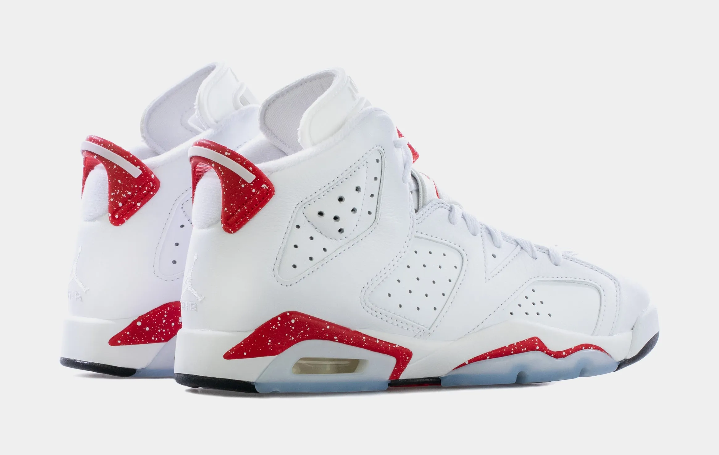 Air Jordan 6 Retro Red Oreo Grade School Lifestyle Shoes (White/Red) Free Shipping