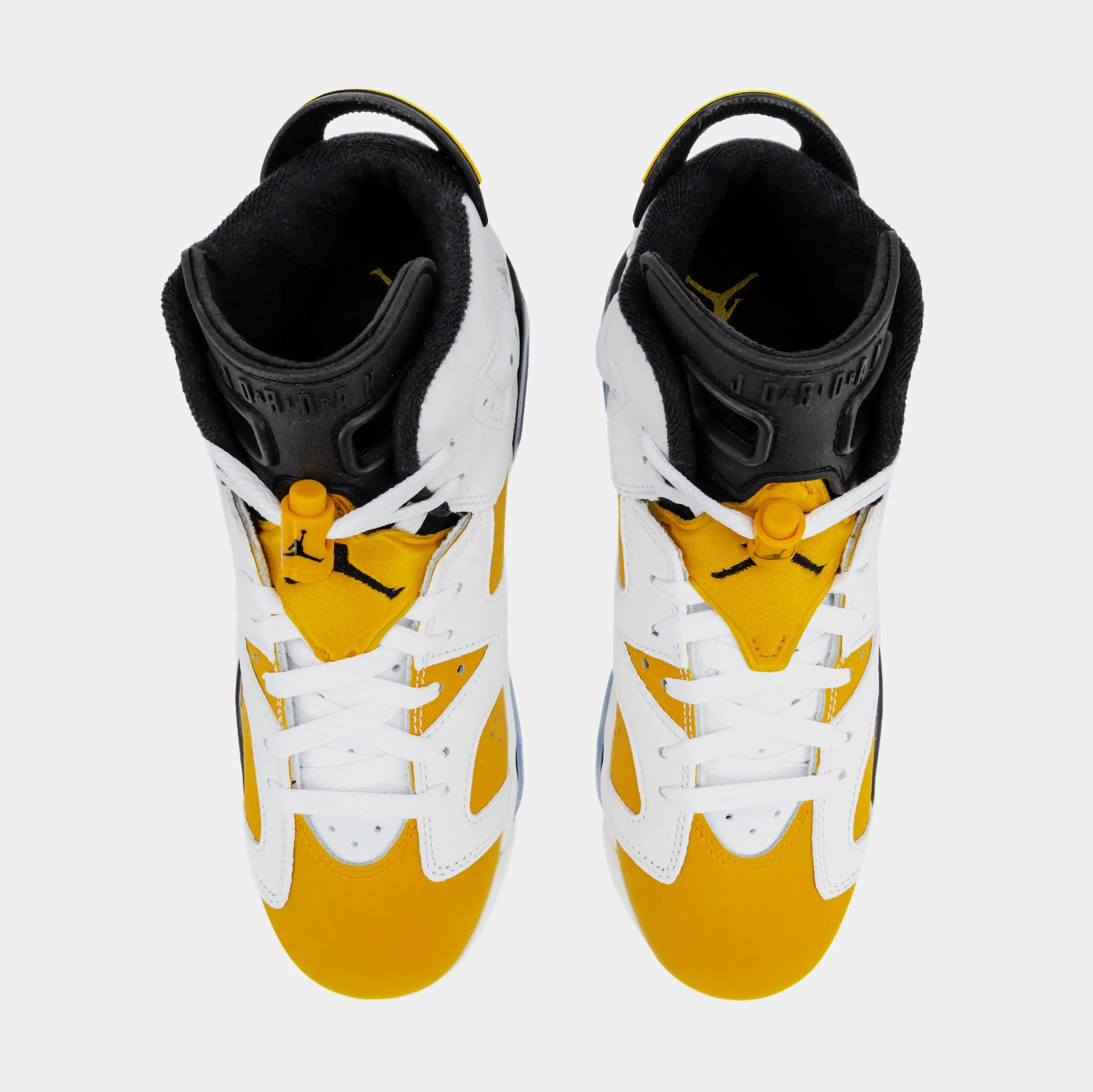 Air Jordan 6 Retro Yellow Ochre Grade School Lifestyle Shoes (White/Yellow Ochre/Black)