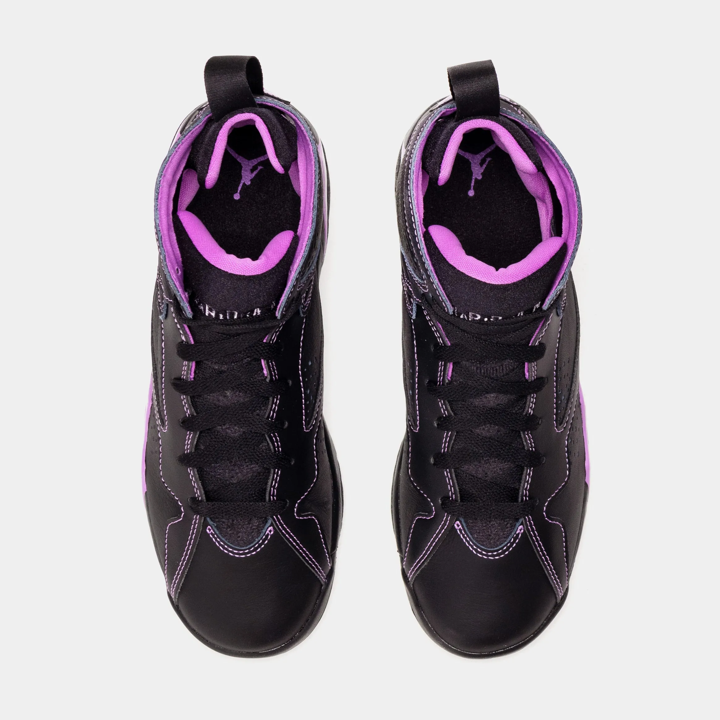 Air Jordan 7 Retro Barely Grape Grade School Lifestyle Shoes (Black/Purple)