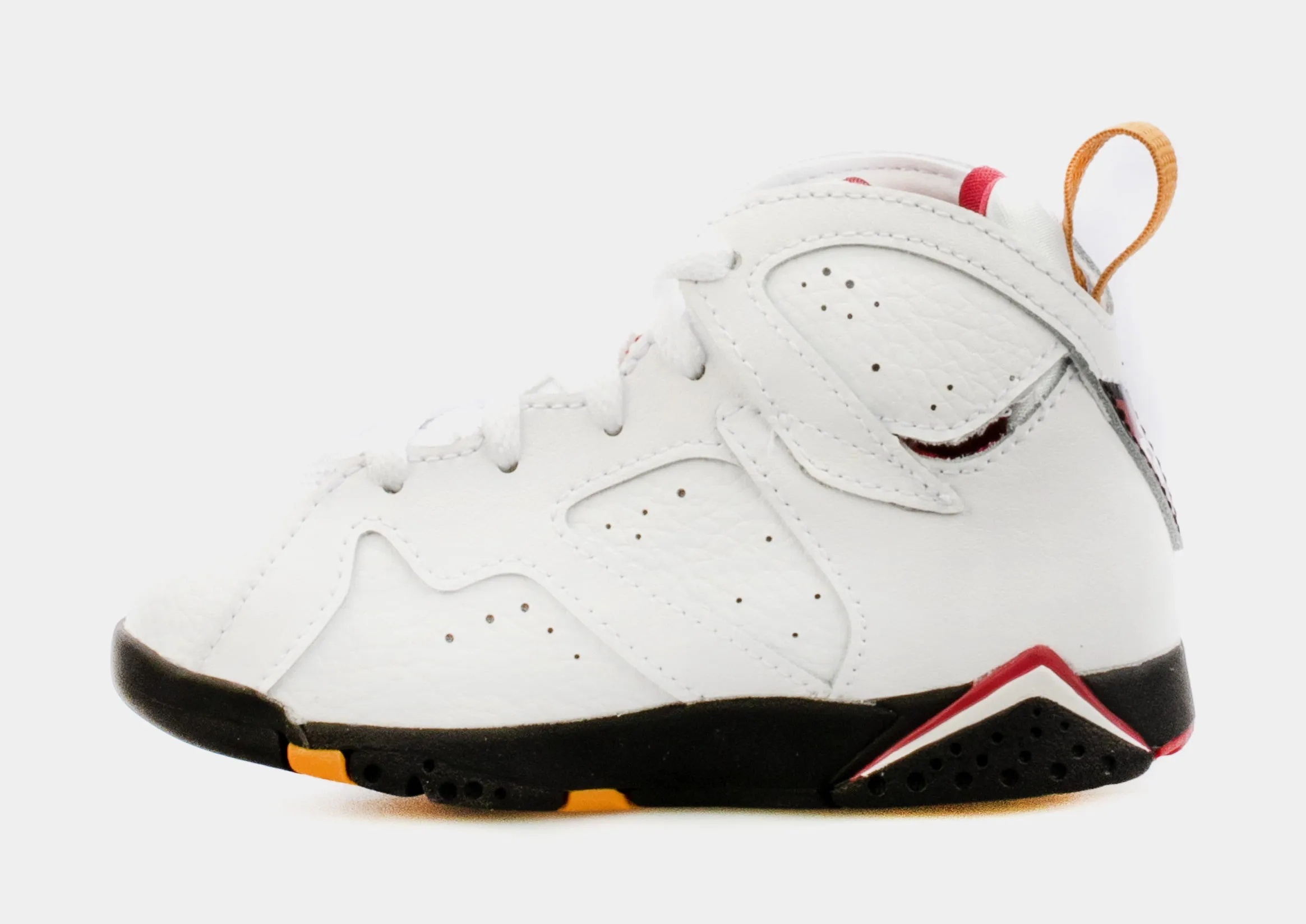 Air Jordan 7 Retro Cardinal Infant Toddler Lifestyle Shoes (White/Red) Free Shipping