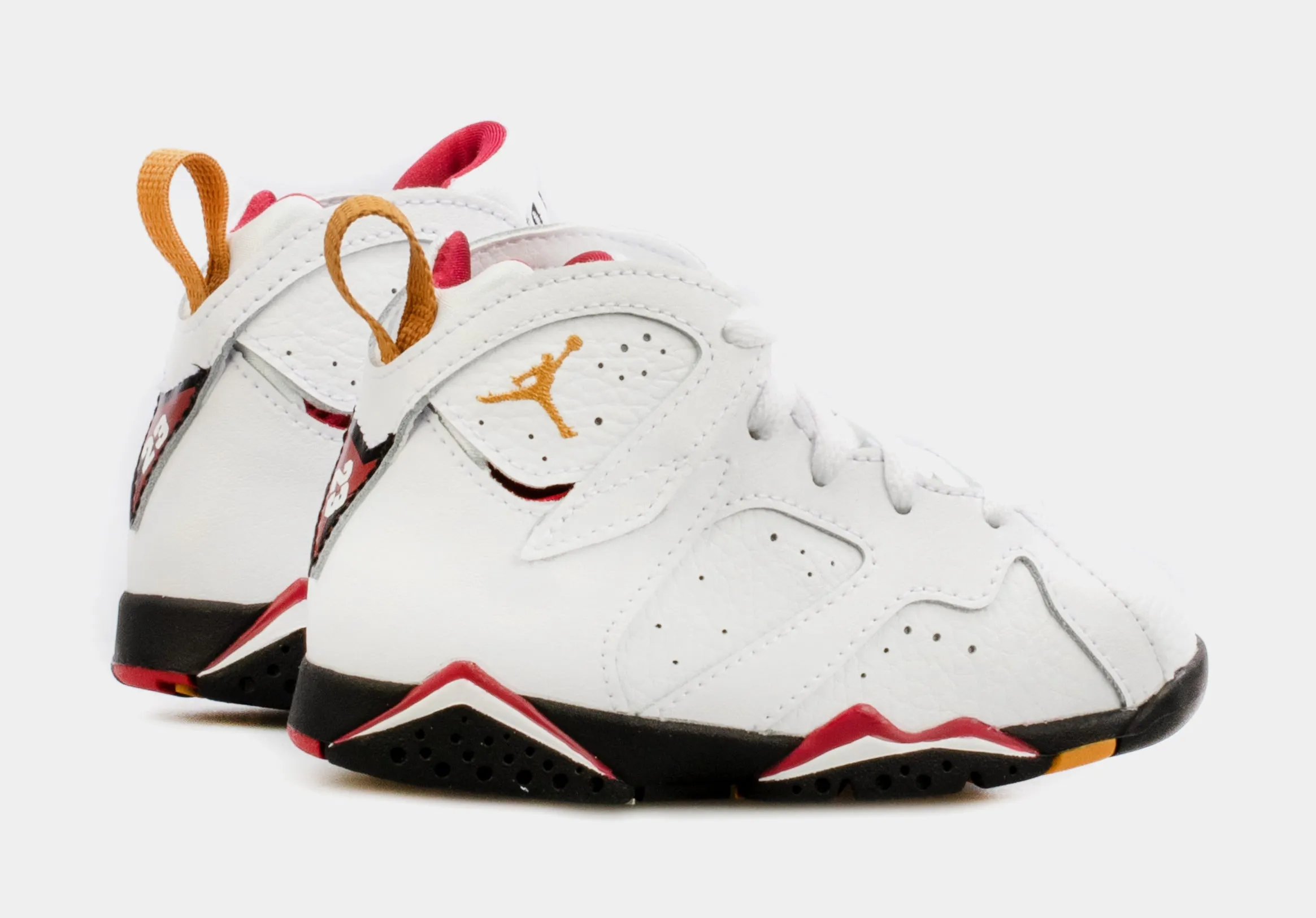 Air Jordan 7 Retro Cardinal Infant Toddler Lifestyle Shoes (White/Red) Free Shipping