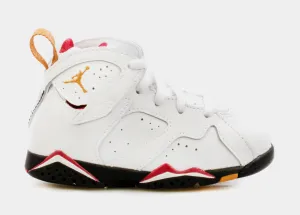 Air Jordan 7 Retro Cardinal Infant Toddler Lifestyle Shoes (White/Red) Free Shipping