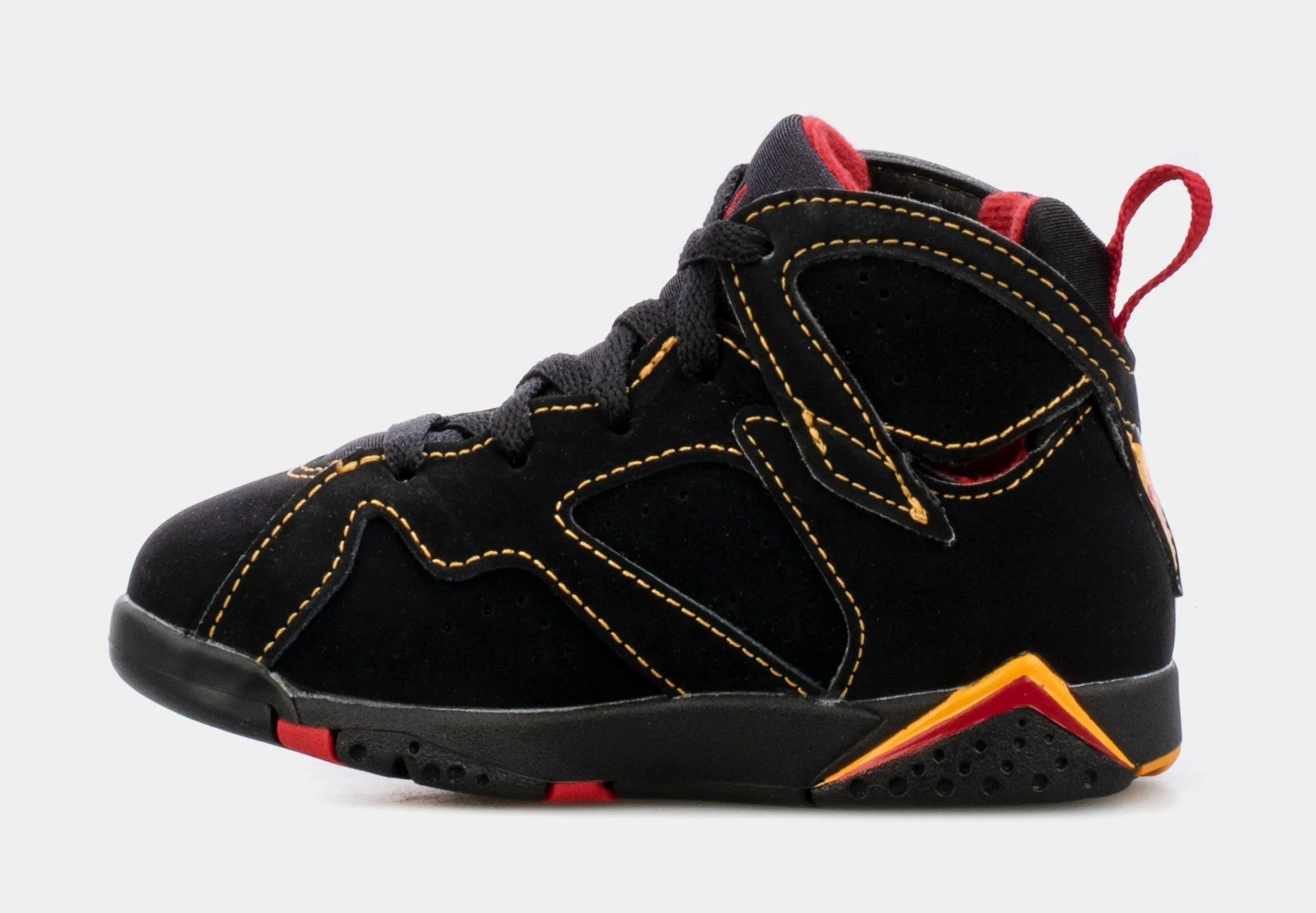 Air Jordan 7 Retro Citrus Infant Toddler Lifestyle Shoes (Black/Red) Free Shipping