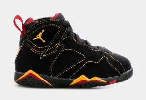 Air Jordan 7 Retro Citrus Infant Toddler Lifestyle Shoes (Black/Red) Free Shipping