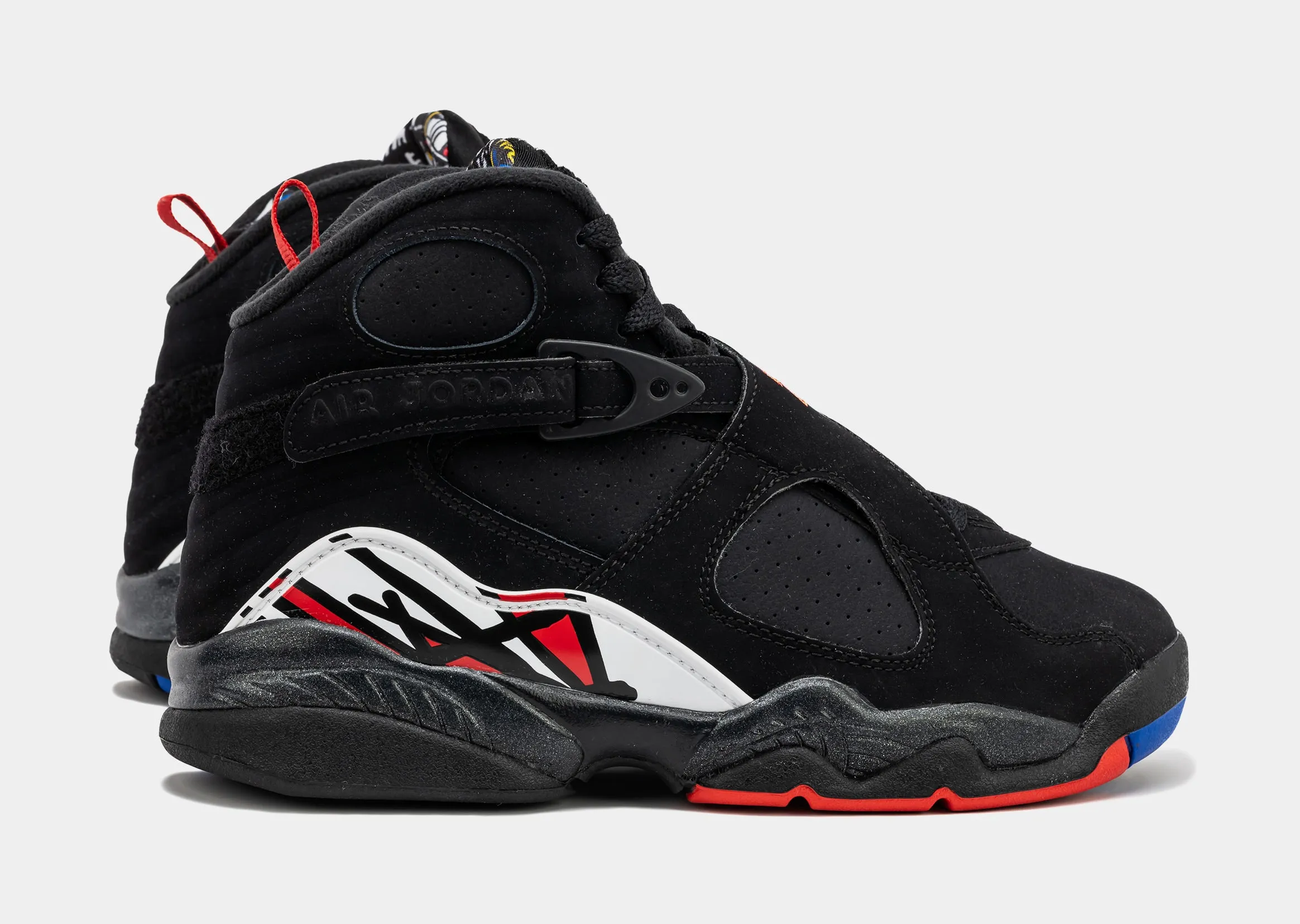 Air Jordan 8 Retro Playoffs Grade School Lifestyle Shoes (Black)