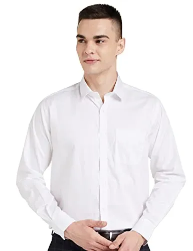 Amazon Brand - Symbol Men's Solid Regular Formal Shirt (SS20-SYM-FS-01_EPP-1A_White3 39)