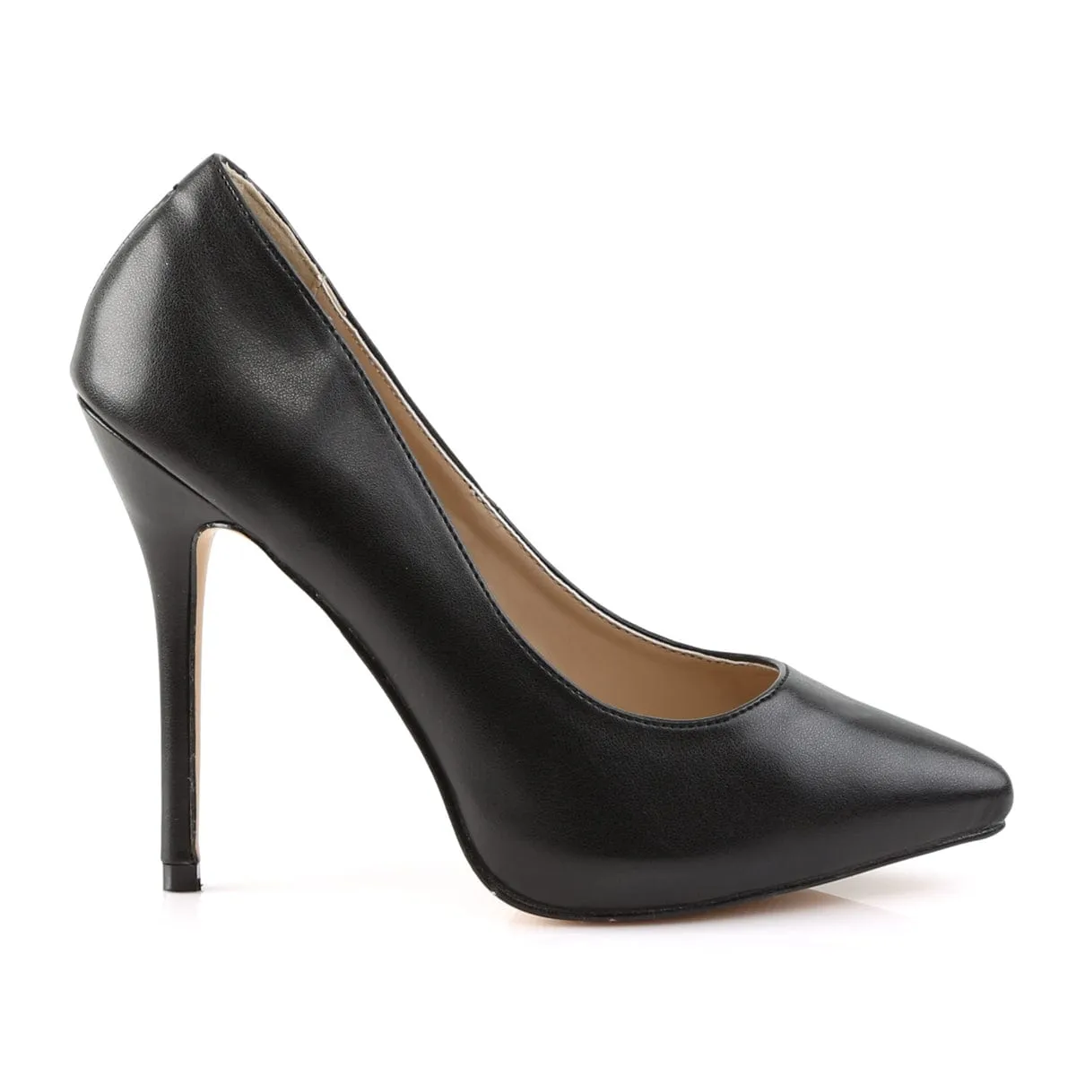 AMUSE-20 Black Faux Leather