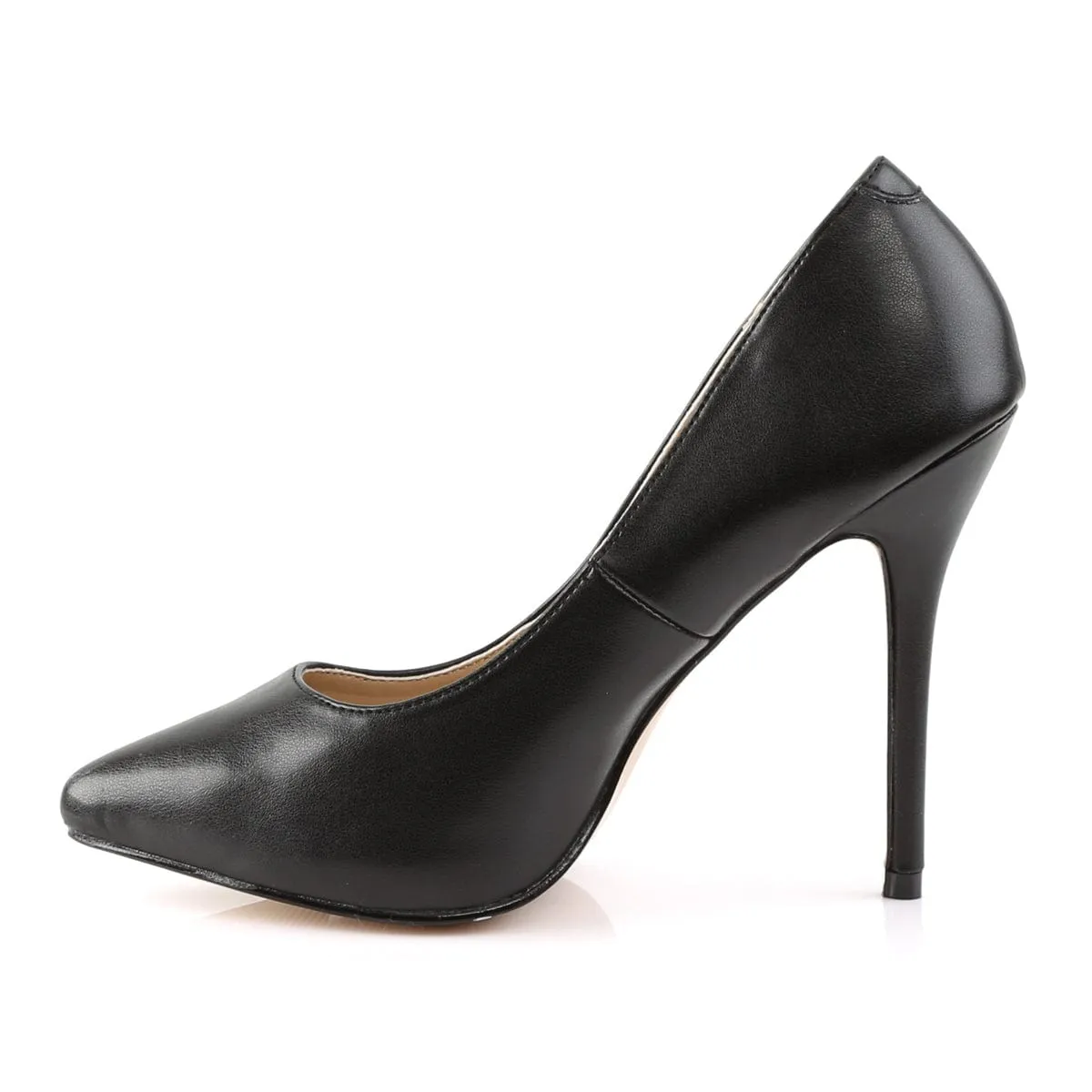 AMUSE-20 Black Faux Leather