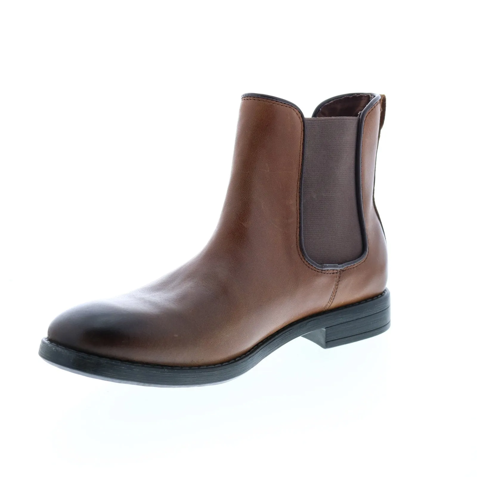 Andrew Marc Bennett NYBENETL-2403 Mens Brown Leather Chelsea Boots