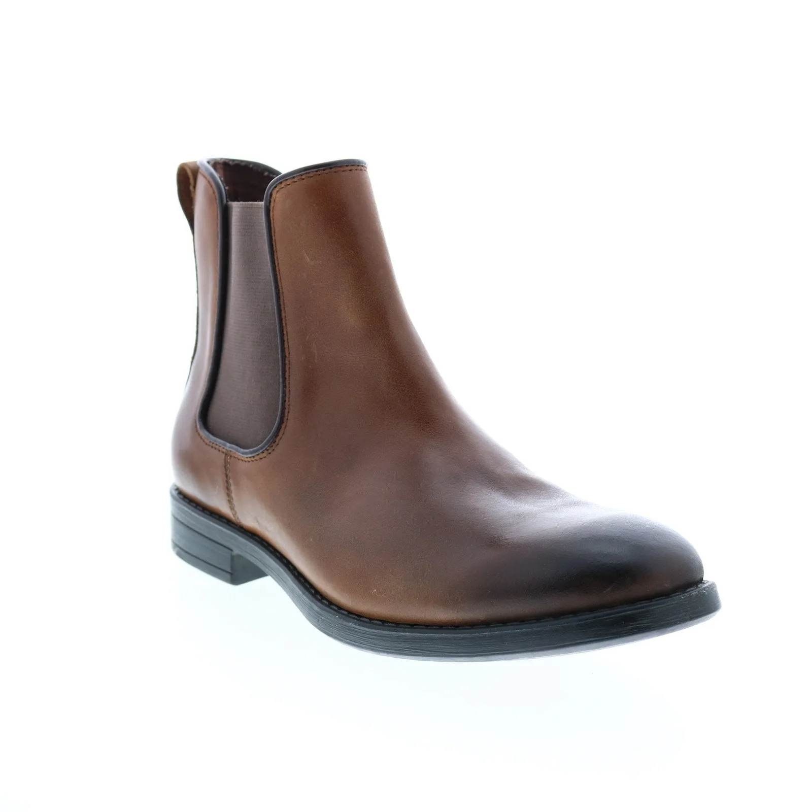 Andrew Marc Bennett NYBENETL-2403 Mens Brown Leather Chelsea Boots