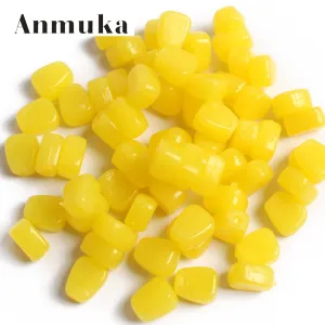 Anmuka 100pcs yellow color soft fishing lure Grass Carp Baits Corn kernels Baits jig soft carp fishing tackle 21010-100