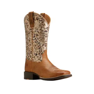 Ariat Women's Round Up Wide Pearl Brown Boot