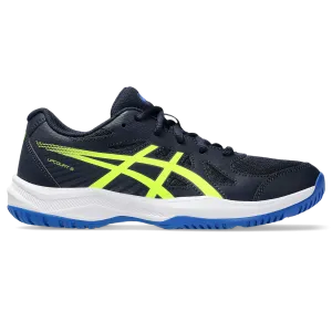 Asics Junior Upcourt 6 Indoor Court Shoes Midnight Safety Yellow