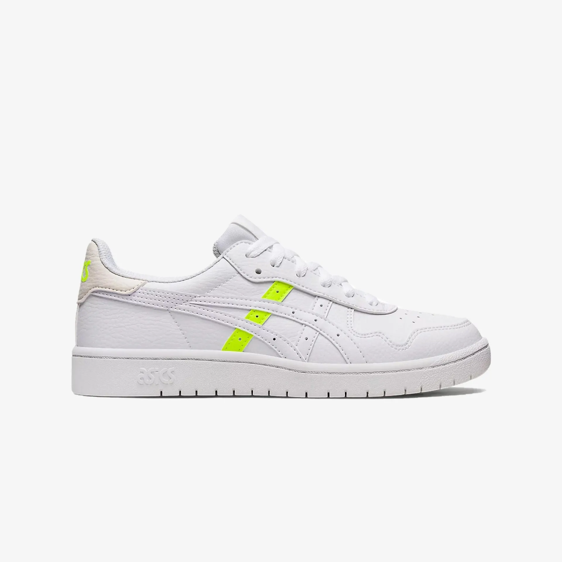 Asics | WMN'S JAPAN S  { WHITE/SAFETY YELLOW