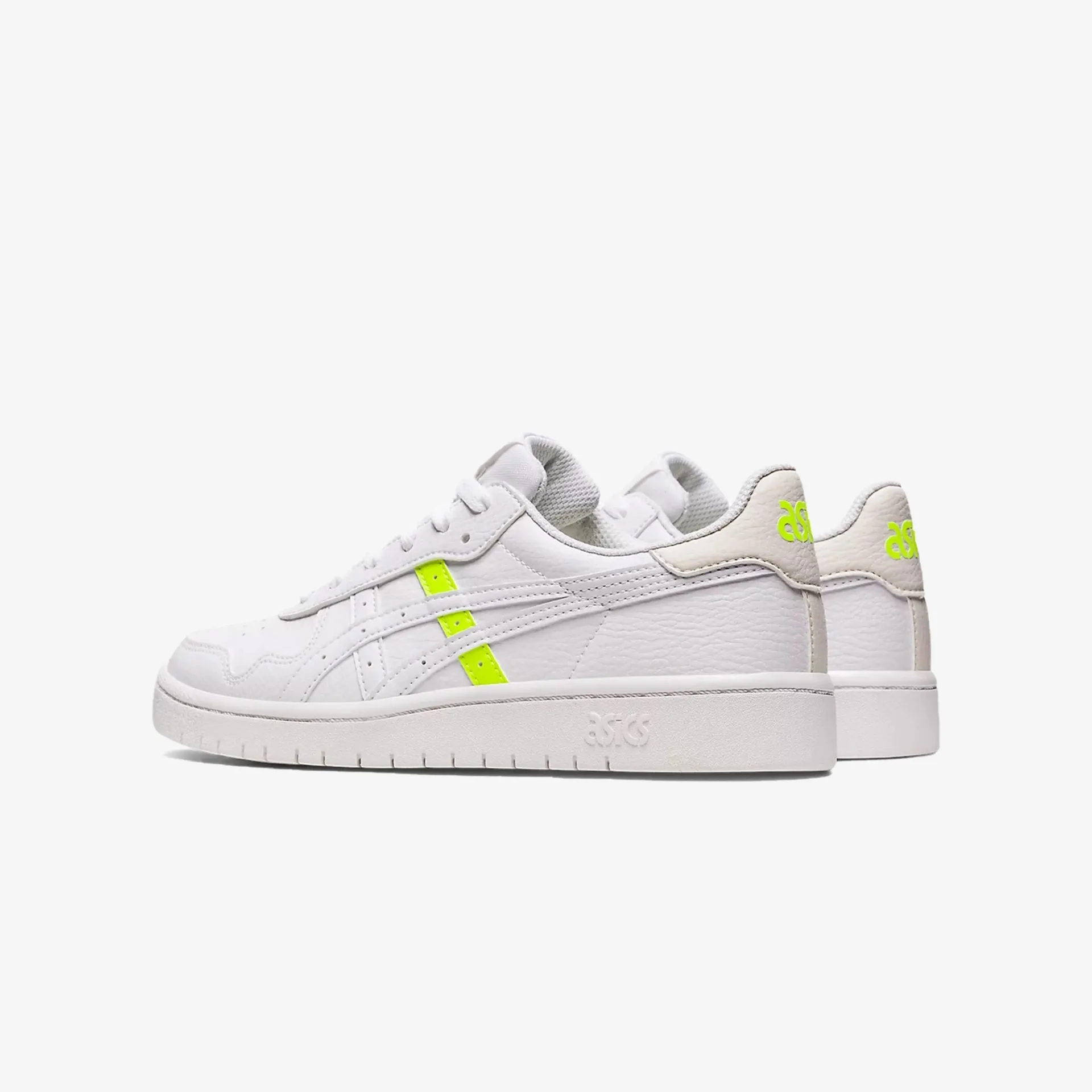 Asics | WMN'S JAPAN S  { WHITE/SAFETY YELLOW