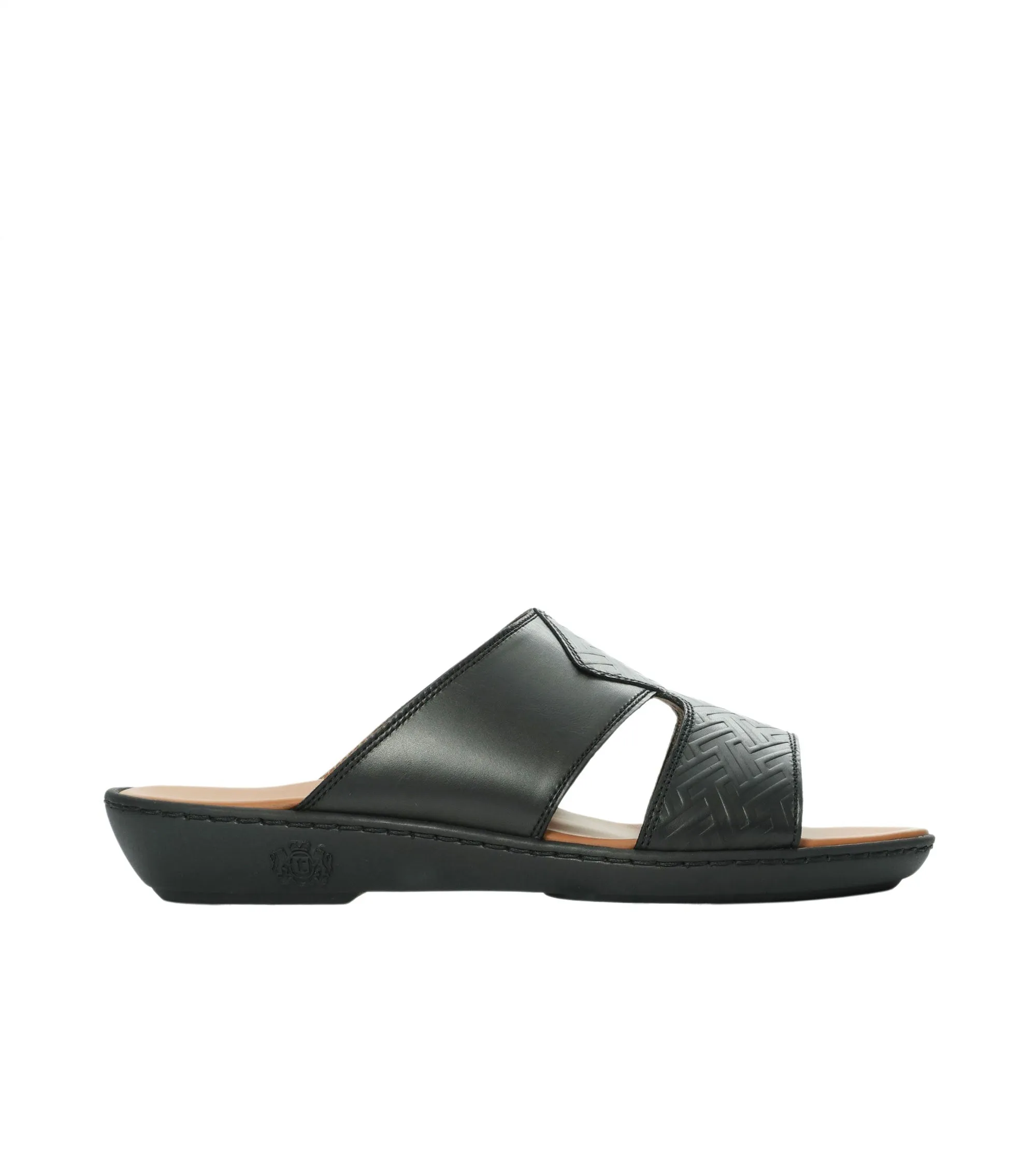 A.Testoni Men's Calf Black Sandal