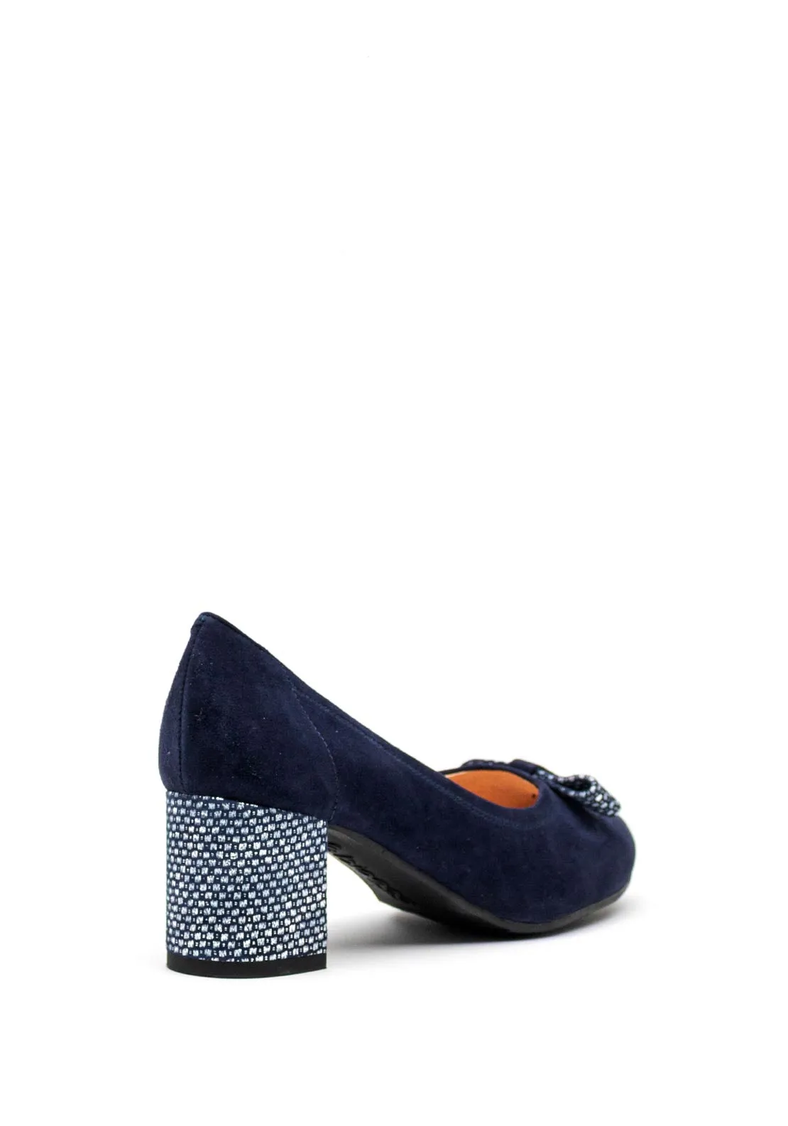 Bioeco by Arka Leather Suede Bow Court Shoes, Navy