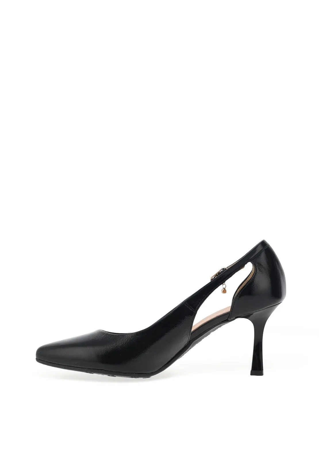 Bioeco By Arka Patent Heeled Court Shoes, Black