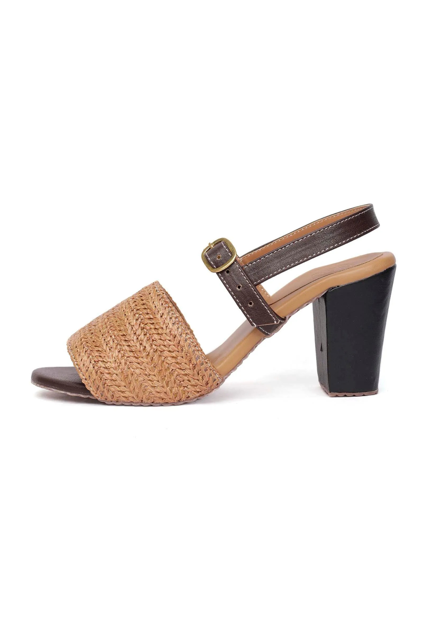 Blanca Raffia Weave Strap Sandals