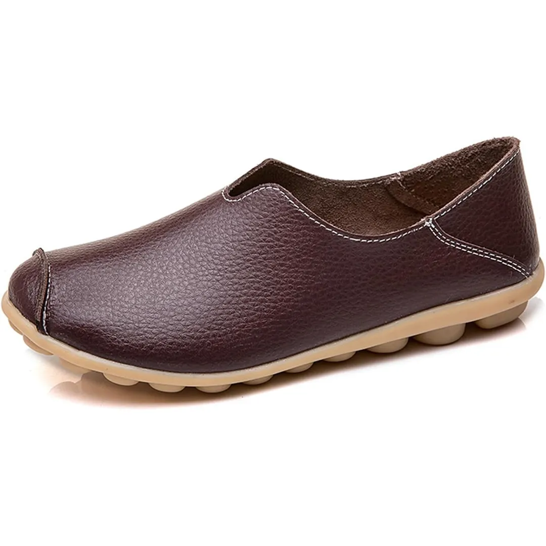 Blisscomfy Wide Toe Box & Wide Size Leather Moccasin - Loved Colors