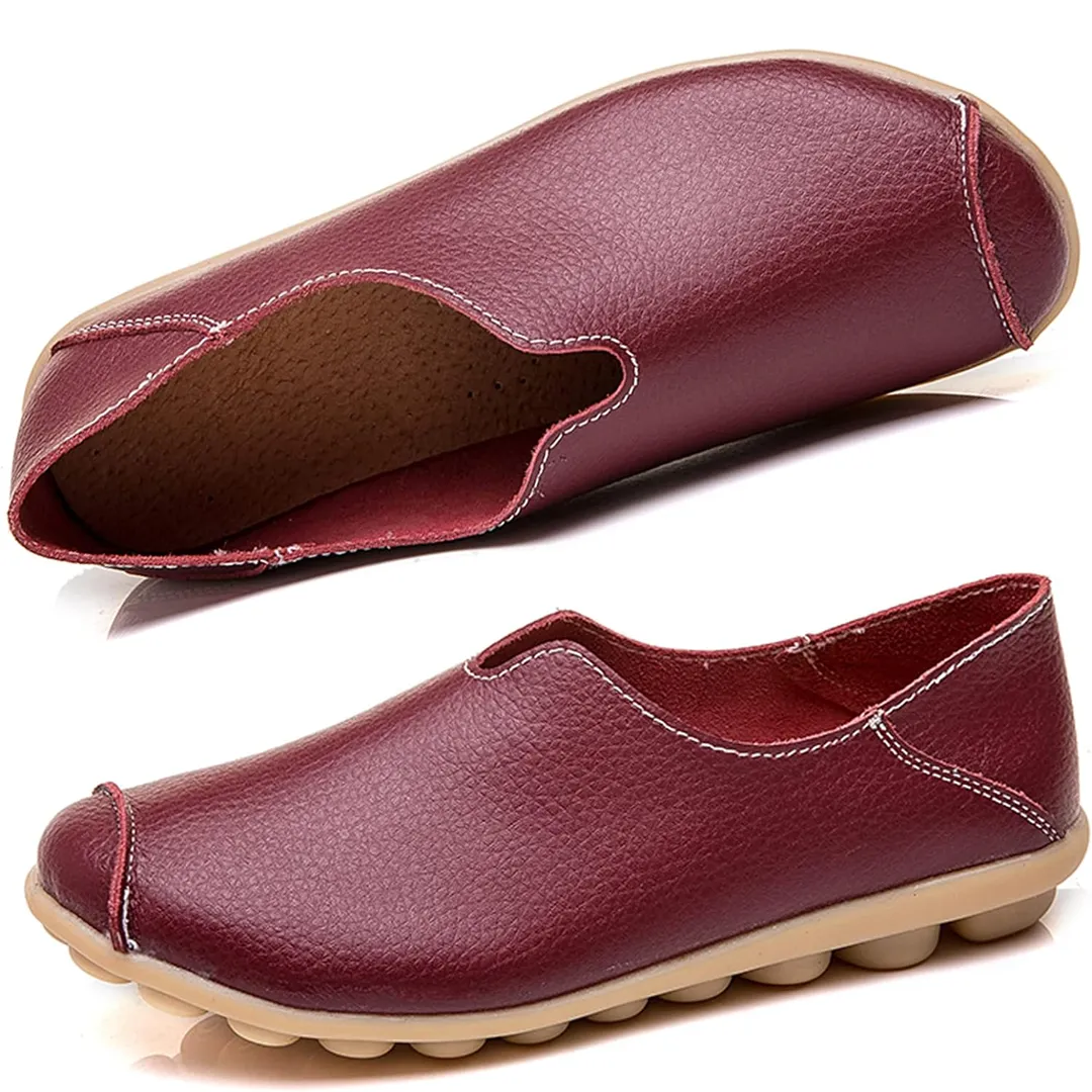 Blisscomfy Wide Toe Box & Wide Size Leather Moccasin - Loved Colors