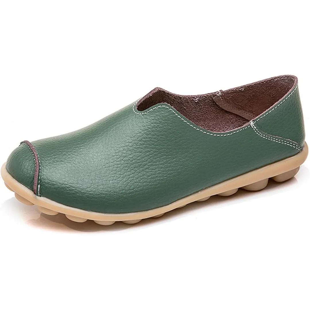 Blisscomfy Wide Toe Box & Wide Size Leather Moccasin - Loved Colors