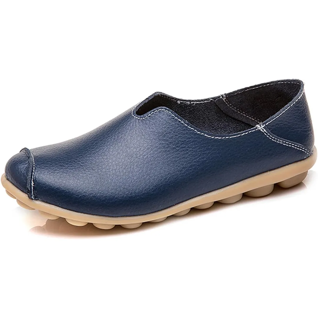 Blisscomfy Wide Toe Box & Wide Size Leather Moccasin - Loved Colors