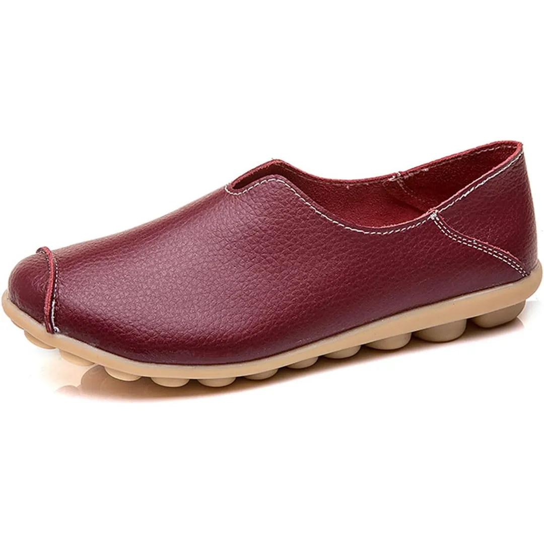 Blisscomfy Wide Toe Box & Wide Size Leather Moccasin - Loved Colors