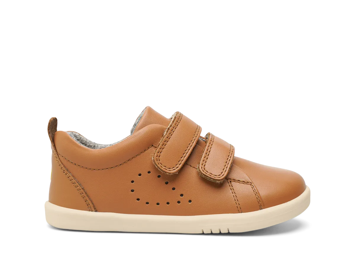 Bobux Grass Court Girls Boys Caramel Trainer Shoe