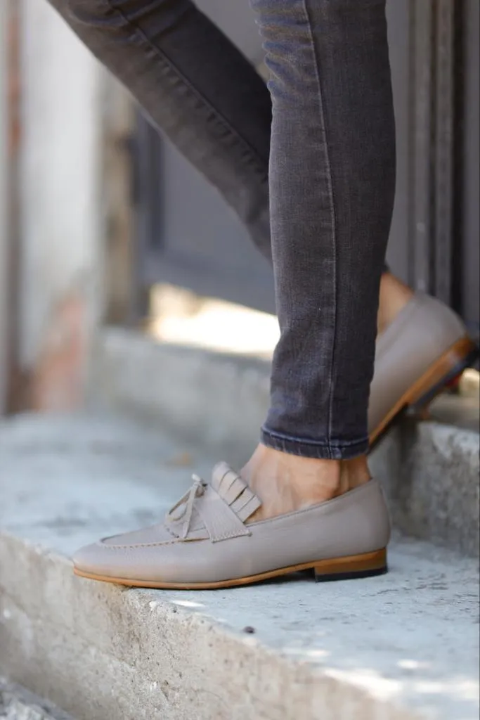 Bojoni Uluwatu  Double Buckle Beige Loafer