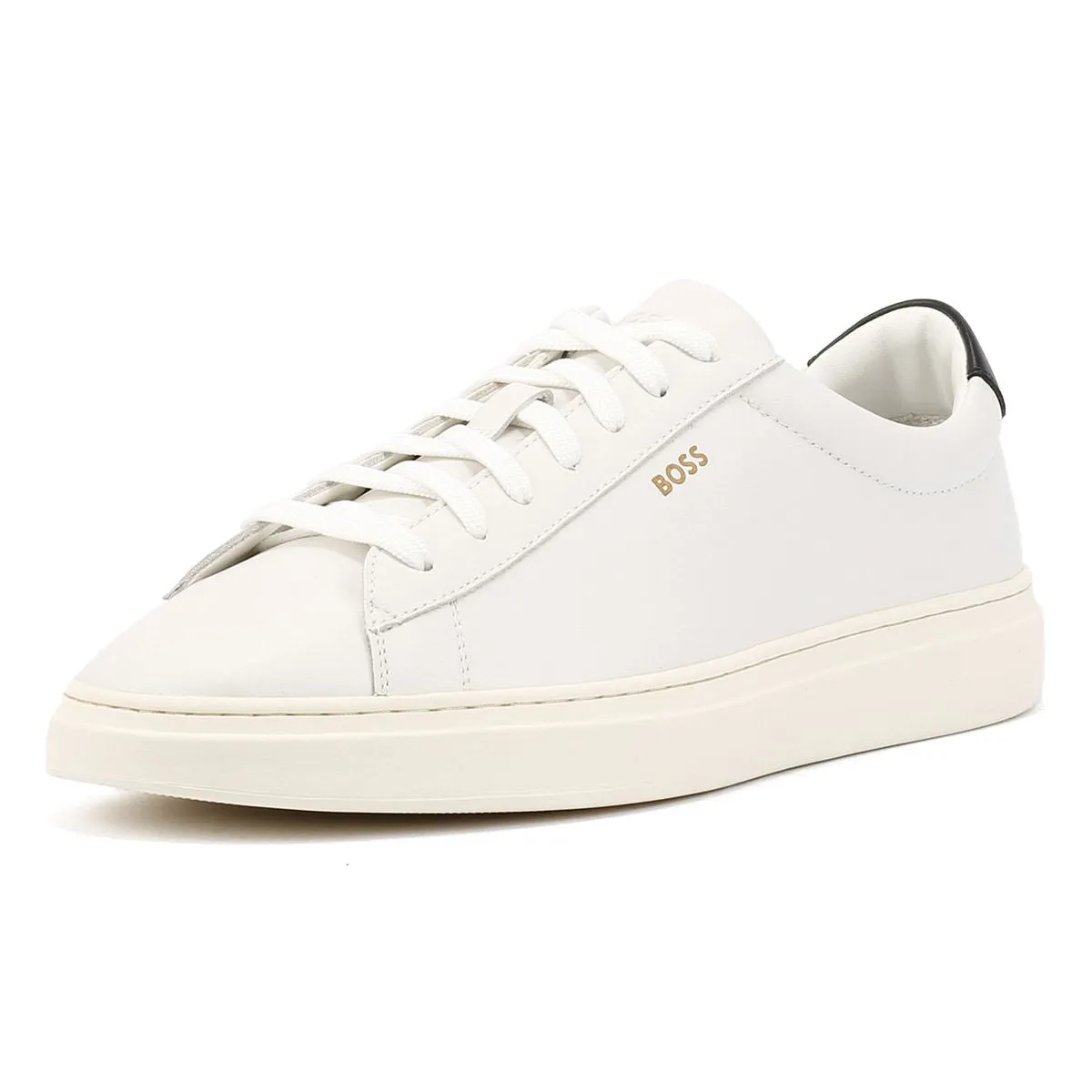 Boss Kieran Tennis Leather Men's White Trainers